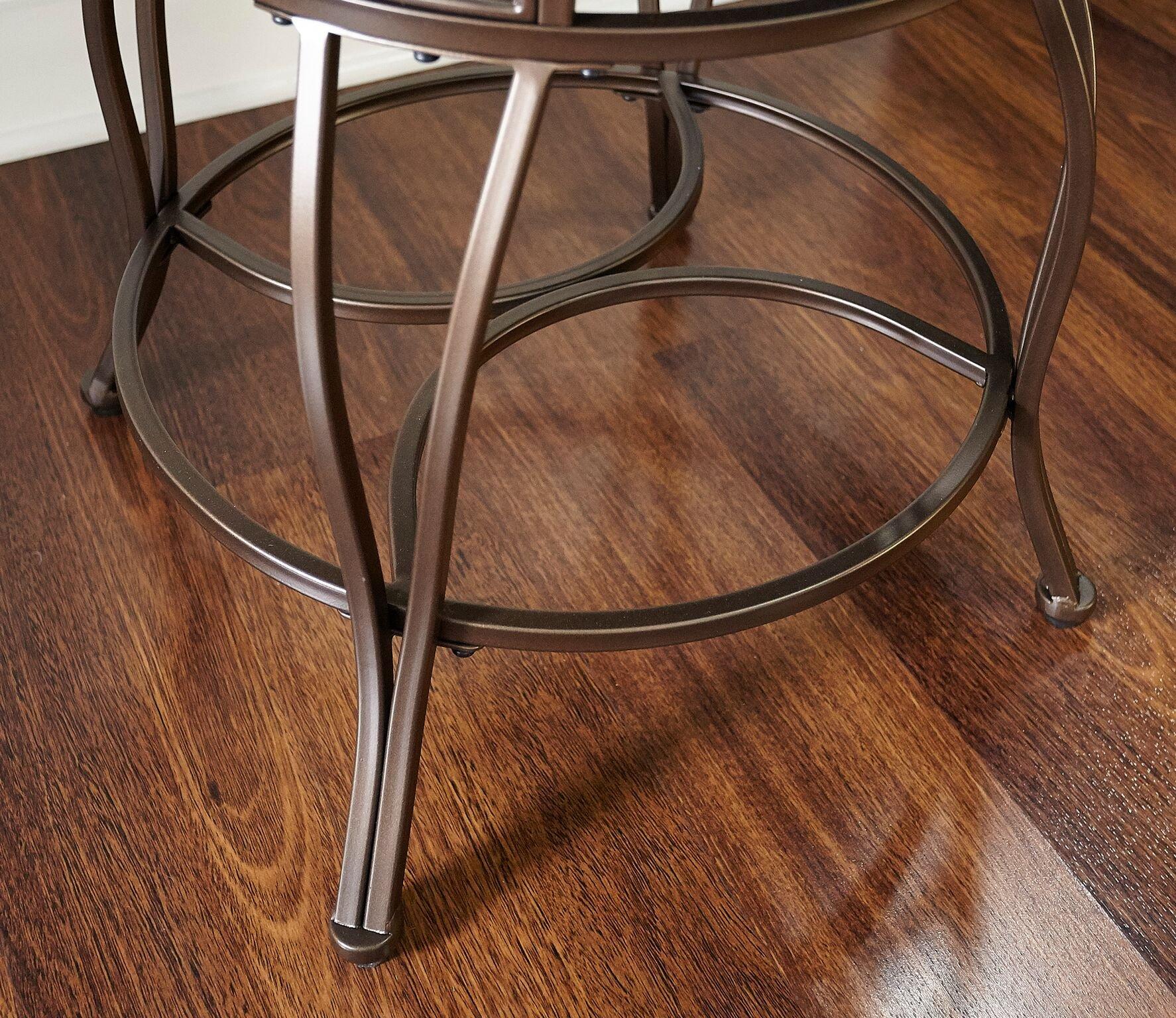 Powell Big and Tall Back Scroll Stool, Counter Height, Dark Bronze/Brown - Image 7