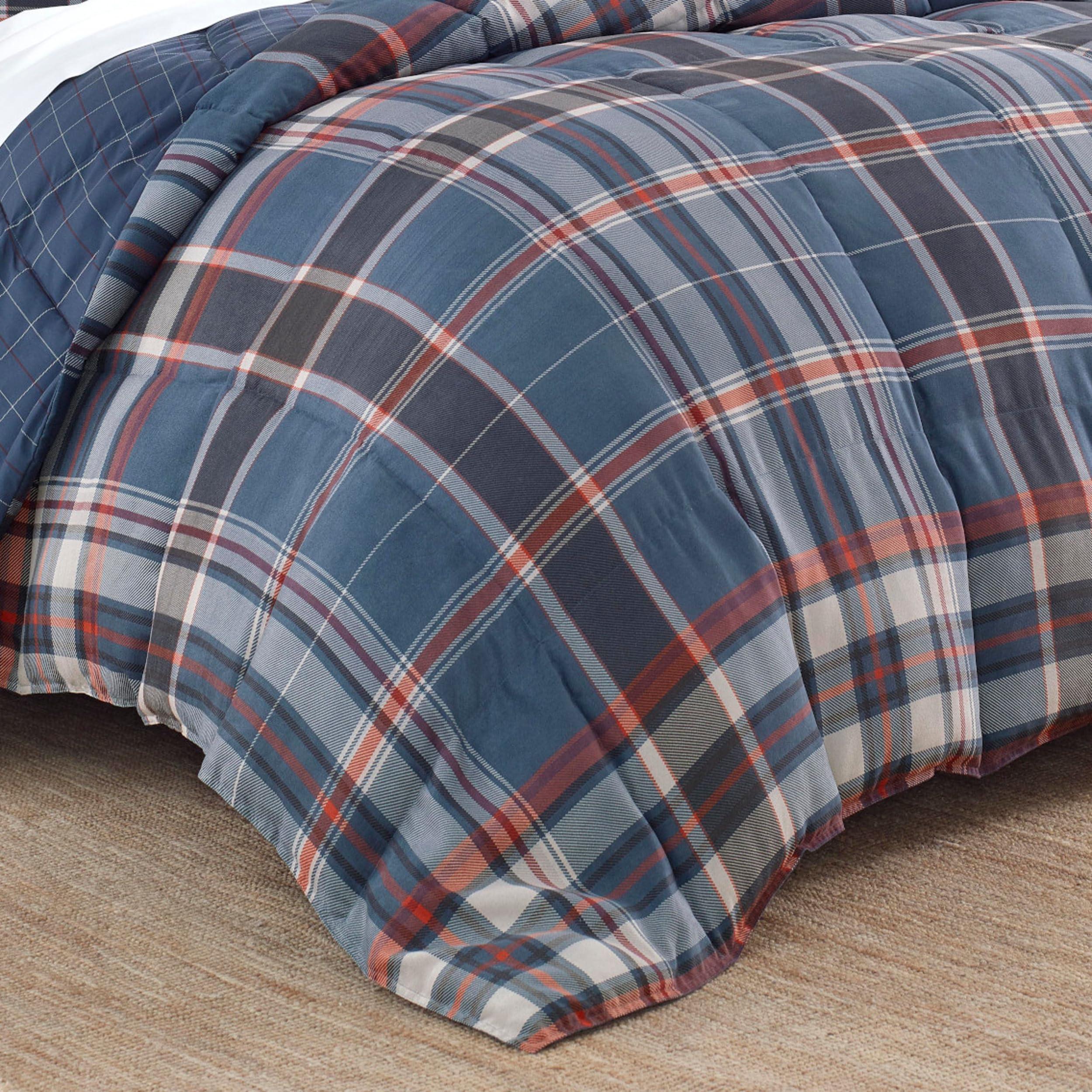 Eddie Bauer - Queen Comforter Set, Reversible Down Alt Bedding with Matching Shams, Home Decor for Colder Months (Shasta Lake Navy, Queen) - Image 3
