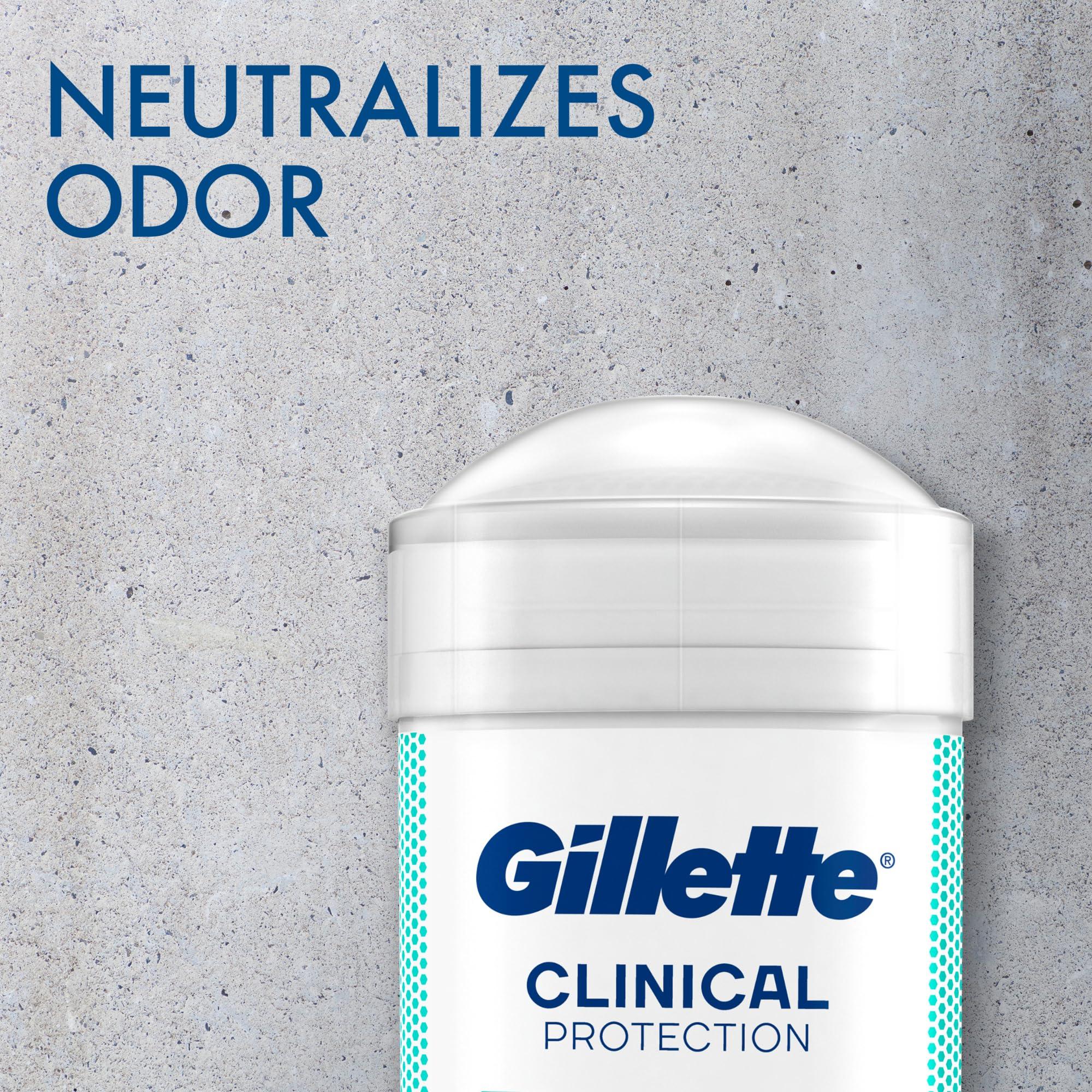 Gillette Clinical Antiperspirant and Deodorant for Men, 72hr Sweat & Odor Protection, Long Lasting Freshness, Anti-White Mark Technology, Soft Solid, Ultimate Fresh Scent, 1.7 oz (Pack of 3) - Image 6