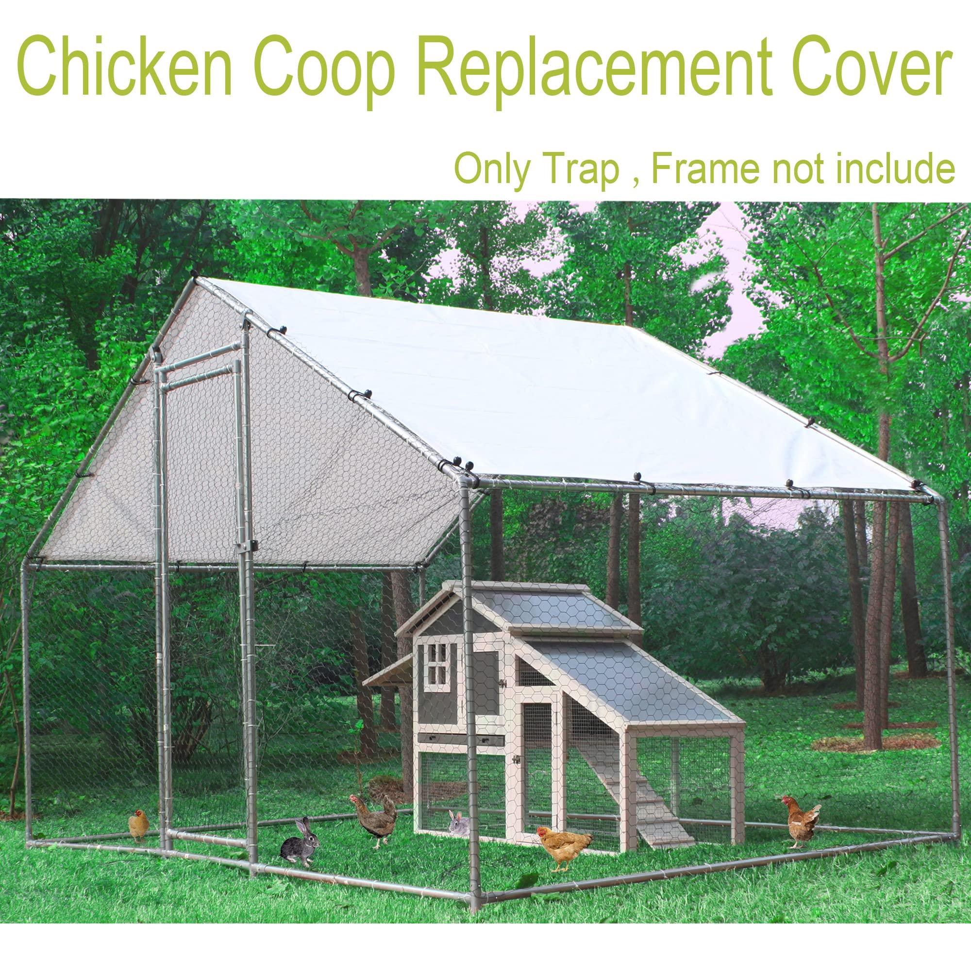 Outdoor Metal Chicken Coop Cover with 44 pcs Ball bungees Cords, for Large Walk-in Chicken Run Pen, Waterproof Cover, Fence Chicken Cages Cover, 11.38’Lx6.33’W (Only Cover,Frame not Include) 2 Pack. - Image 7