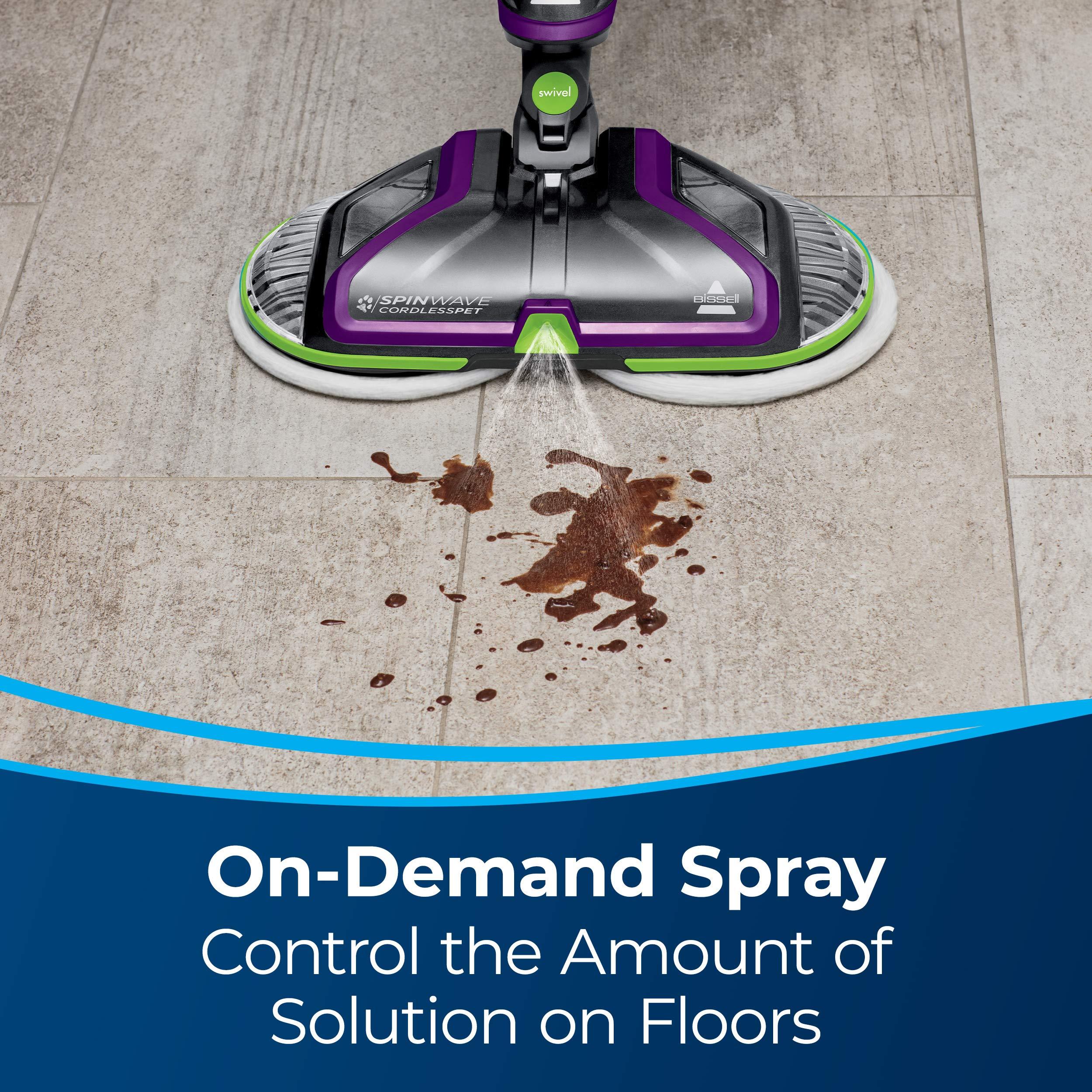 BISSELL® Spinwave Cordless Pet Hard Floor Spin Mop Cleaner 18V with washable mop pads for sealed hard floors, 23157 - Image 6