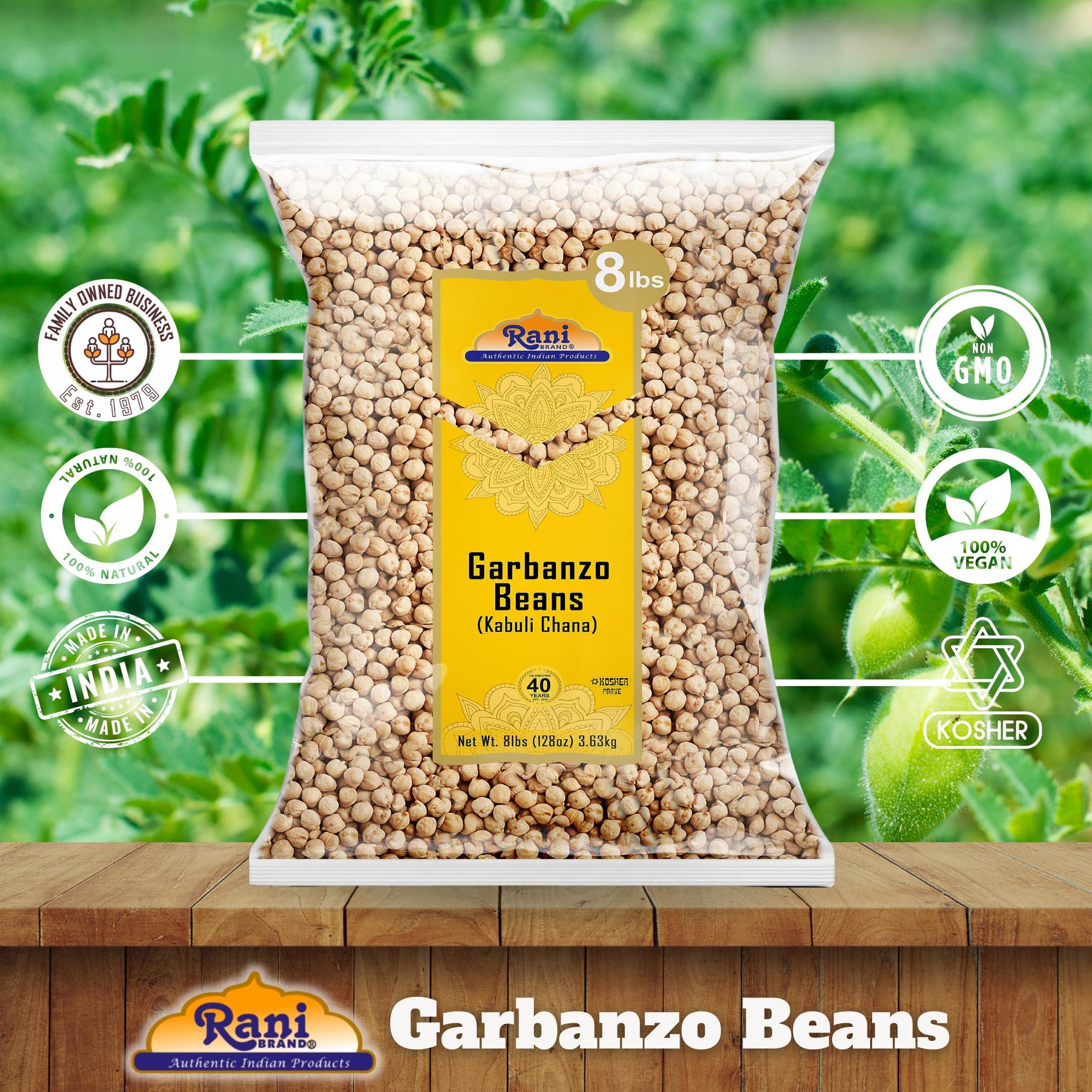 Rani Garbanzo Beans (Kabuli Chana) 128oz (8lbs) 3.63kg Bulk ~ All Natural | Vegan | Gluten Friendly | NON-GMO | Kosher | Indian Origin - Image 5