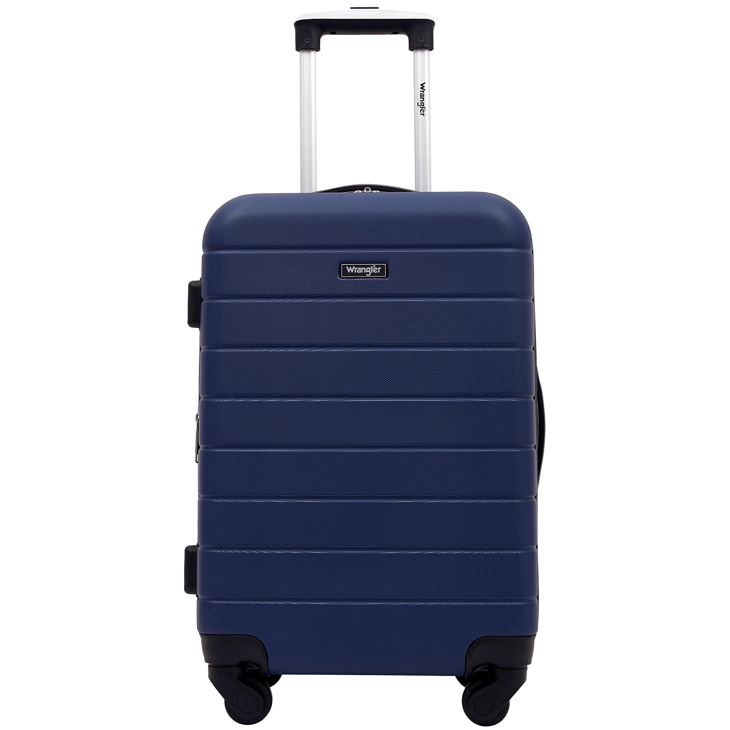 Wrangler Smart Luggage Cup Holder and USB Port, Navy Blue, 2 Piece Set - Image 3