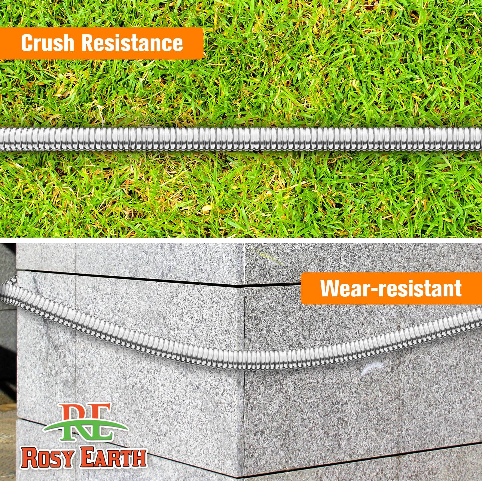 Rosy Earth 100 FT Garden Hose Expandable - 304 Stainless Steel Water Hose 100 FT - Heavy Duty Flexible Kink Free Hose, no Bite - Image 8