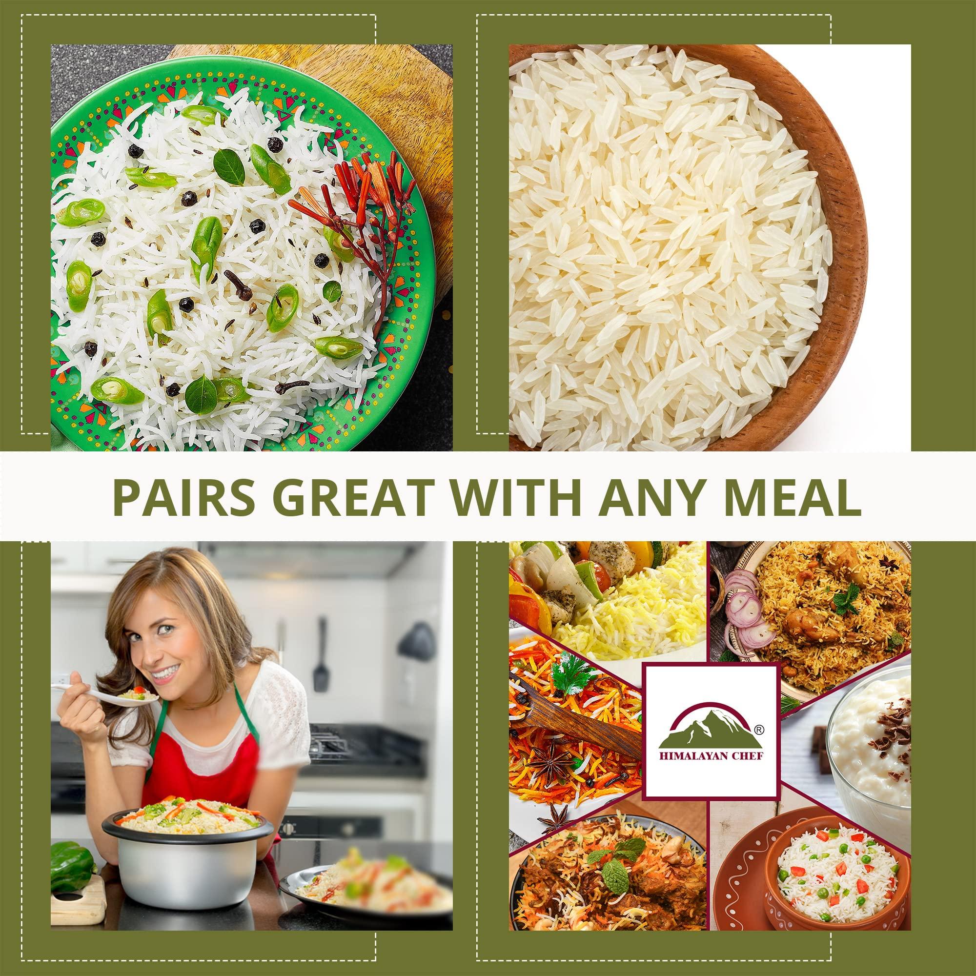 Himalayan Chef Basmati Rice,Extra Long Grain Rice Fluffy Quick Cooking Aromatic - 10 lbs.(Packaging May Vary) - Image 7