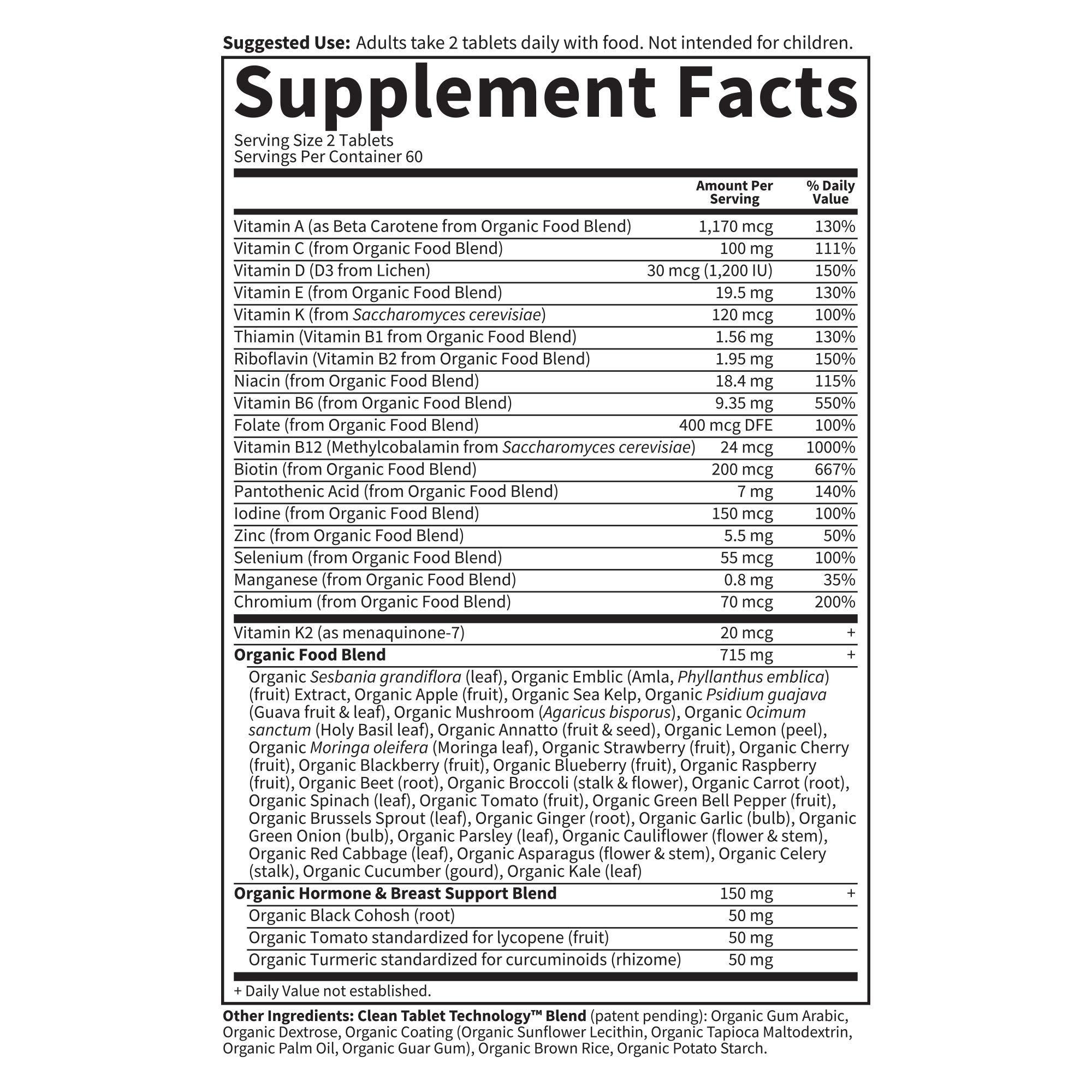Garden of Life Organics Vitamins for Women 40 Plus - 120 Tablets, Womens Multi 40 Plus, Vegan Vitamins for Women Over 40, Hormone & Breast Health Support Blend, Whole Food Womens Multivitamin - Image 5