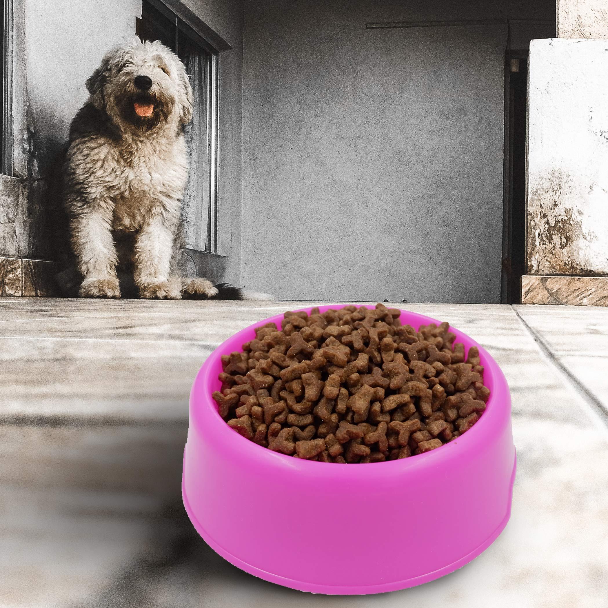 Purple 4-Pack Plastic Dog & Cat Bowls - Image 7