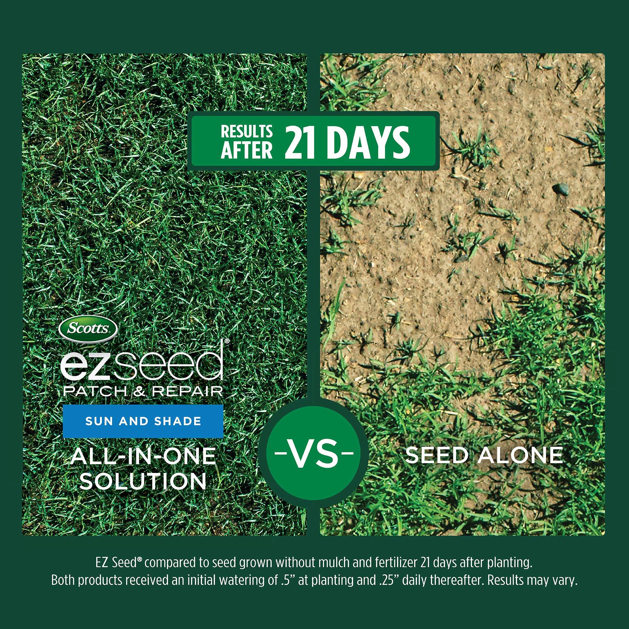 Scotts EZ Seed Patch & Repair Sun and Shade Mulch, Grass Seed, Fertilizer Combination for Bare Spots and Repair, 3.75 lb, Brown - Image 3