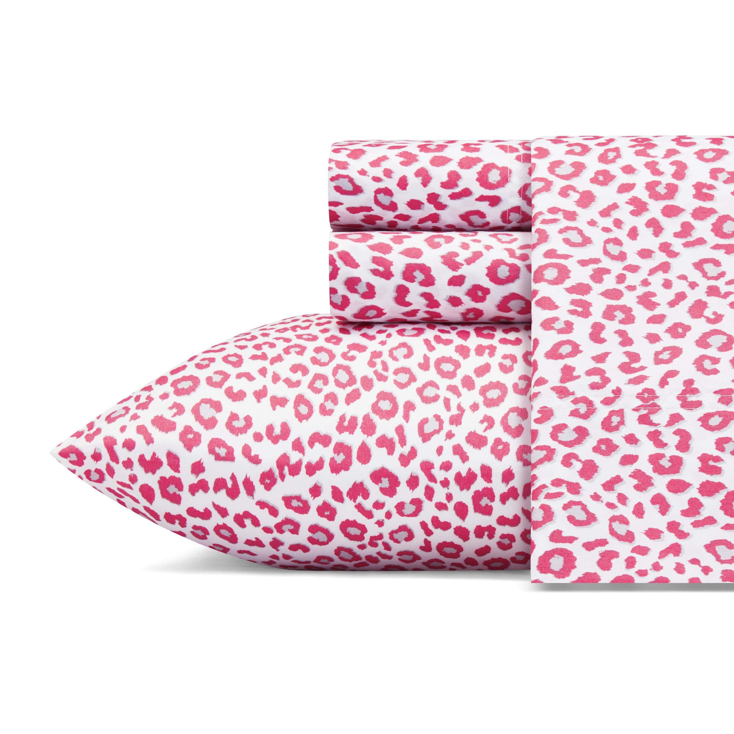 Betsey Johnson - Queen Bed Sheets, Soft Bedding with Matching Pillowcase, Fade & Wrinkle Resistant, Lightweight for Year Round Use (Leopard)