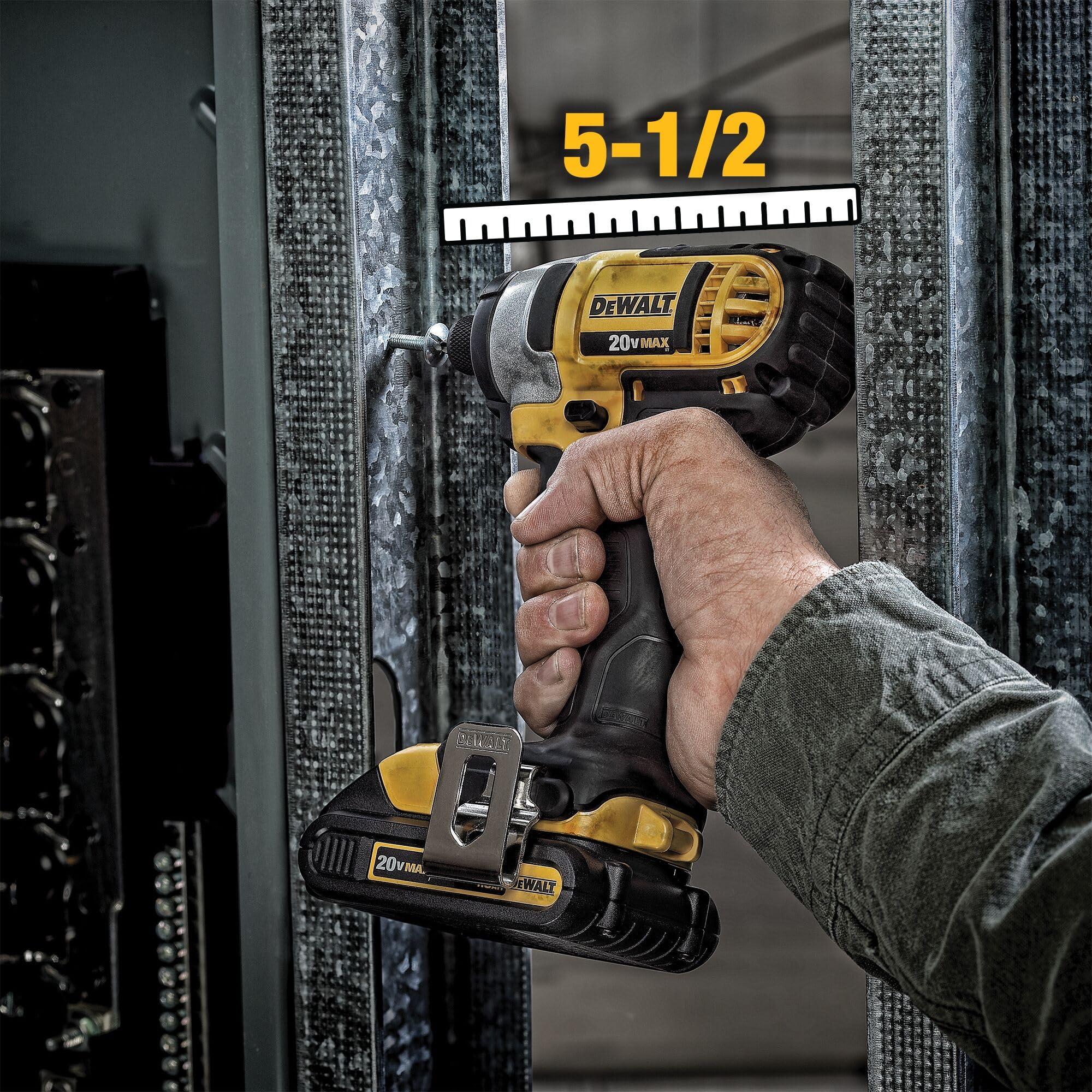DEWALT 20V MAX Cordless Drill and Impact Driver, Power Tool Combo Kit with 2 Batteries and Charger (DCK240C2) - Image 7