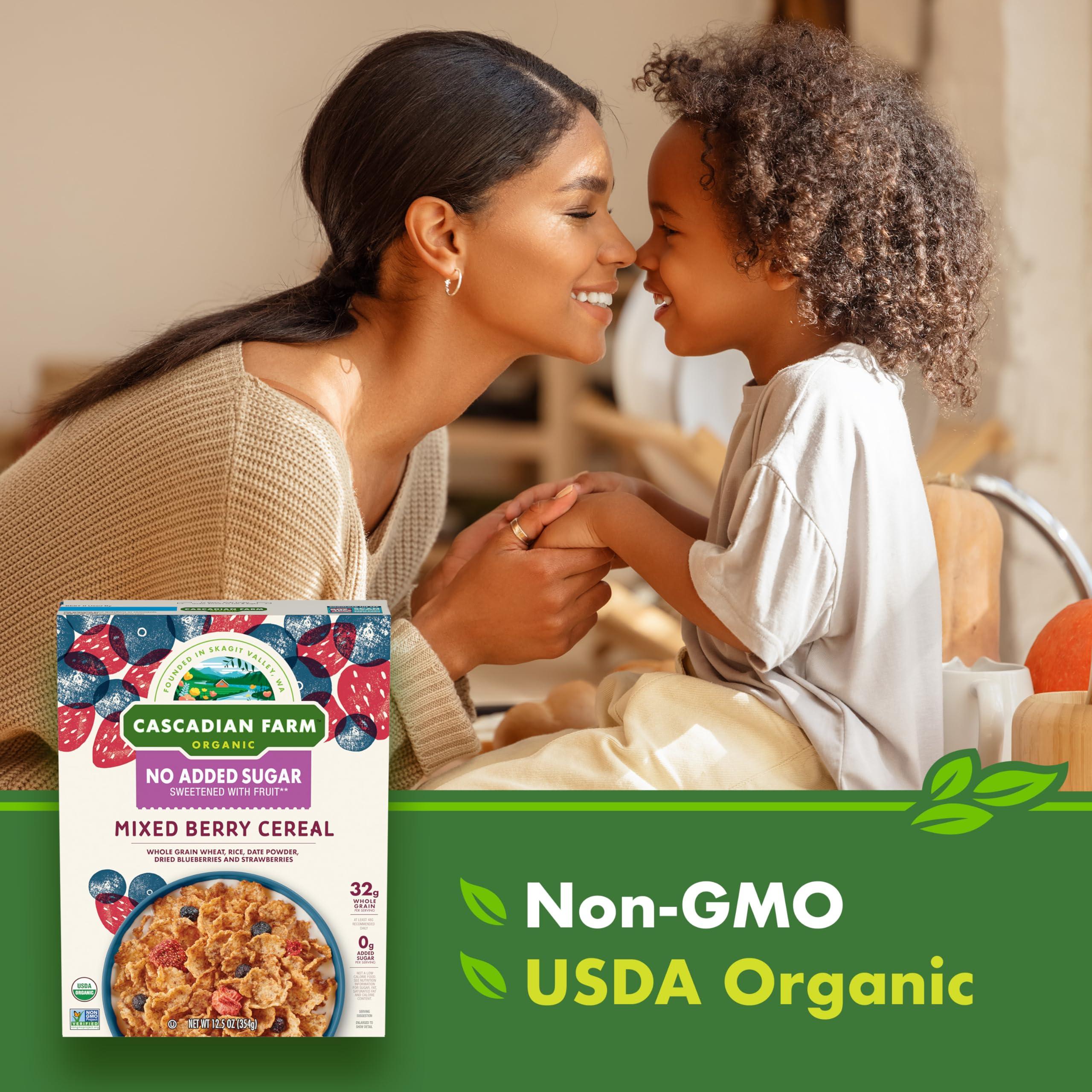 Cascadian Farm Organic Mixed Berry Cereal, No Added Sugar, 12.5 oz - Image 6