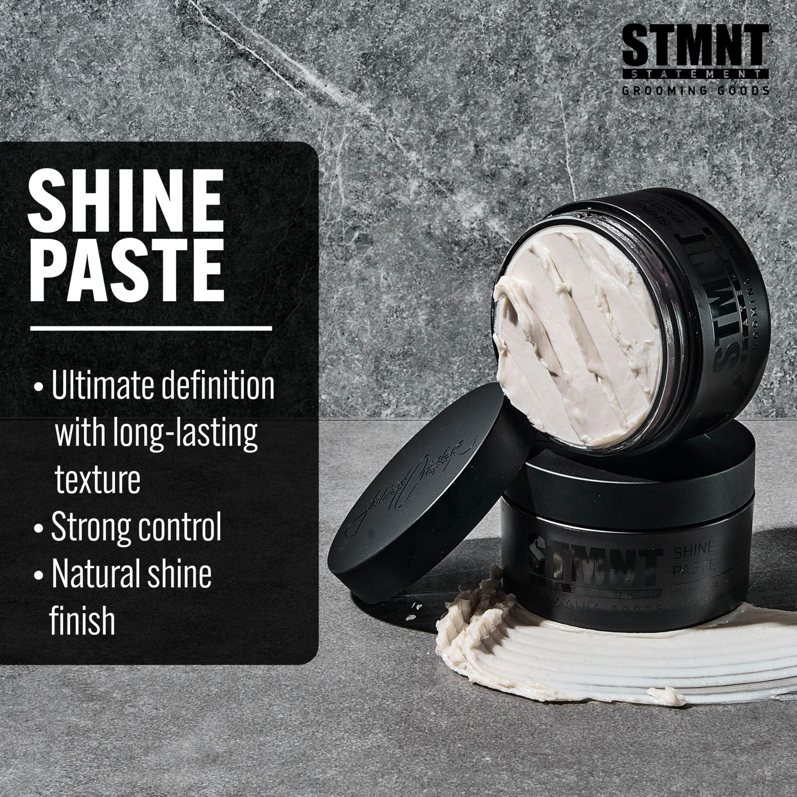 STMNT Grooming Goods Shine Paste | Natural Shine Finish | Strong Control | Non-Greasy Formula - Image 3