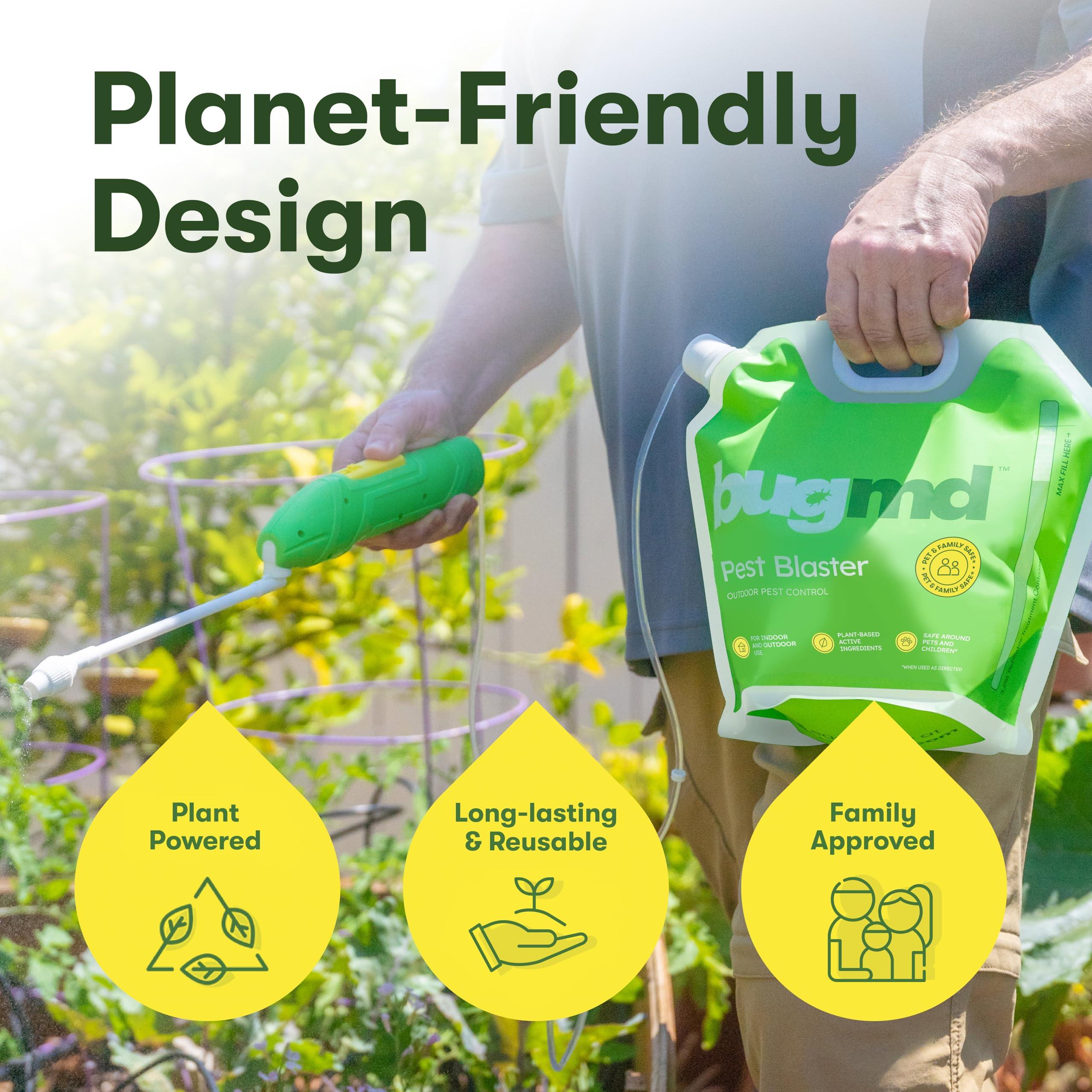 BugMD Pest Blaster Reusable Mixing Pouch & Automatic Sprayer - Easy-to-Use Spray, Lightweight Powerful Adjustable Nozzle (Concentrate Sold Separately) - Image 4