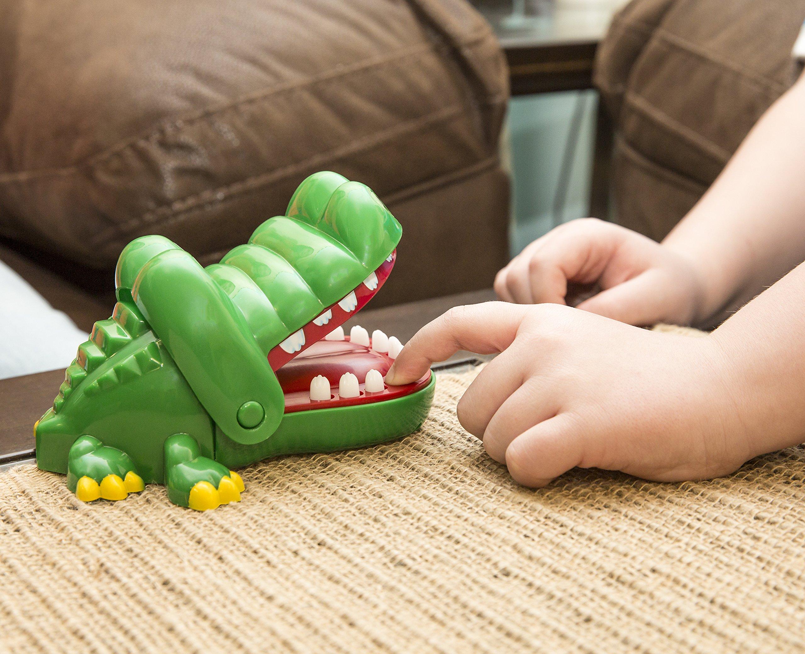 Crocodile Dentist by Winning Moves Games USA, Press Your Luck No Loose Parts Self Contained Game for 1 to 4 Players, Ages 4+ - Image 2