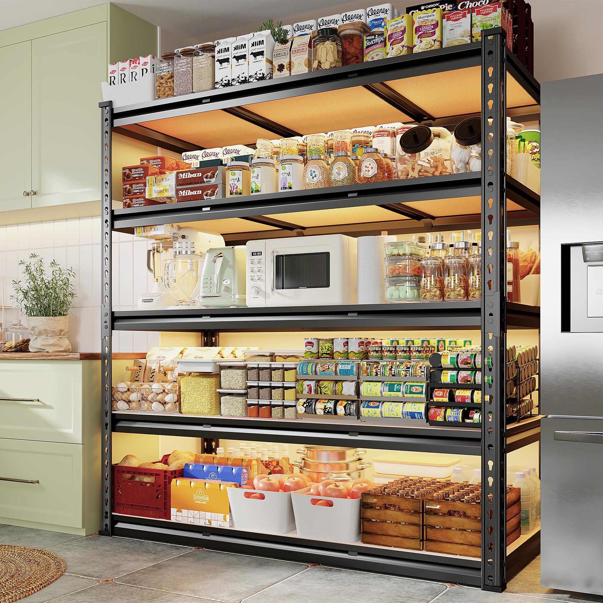 REIBII 48" W Garage Shelving Heavy Duty 3020LBS Storage Shelves 5 Tier Heavy Duty Shelving Adjustable Garage Shelves for Basement, Warehouse, Commercial, Easy Assemble, 48" W x 72" H x 24" D - Image 3