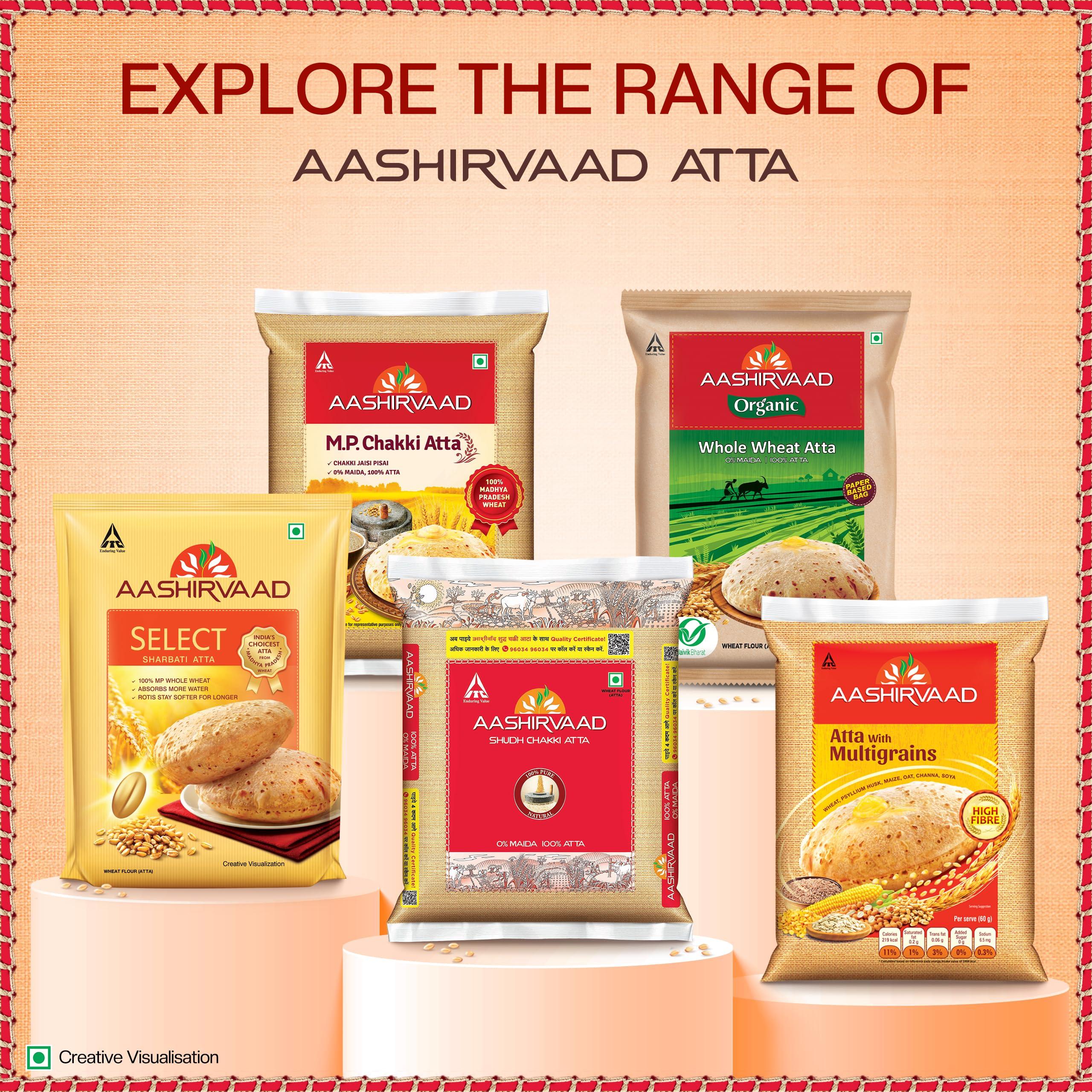 Great Bazaar Swad Chapatti Ashirwad Atta, 22 Pound - Image 7
