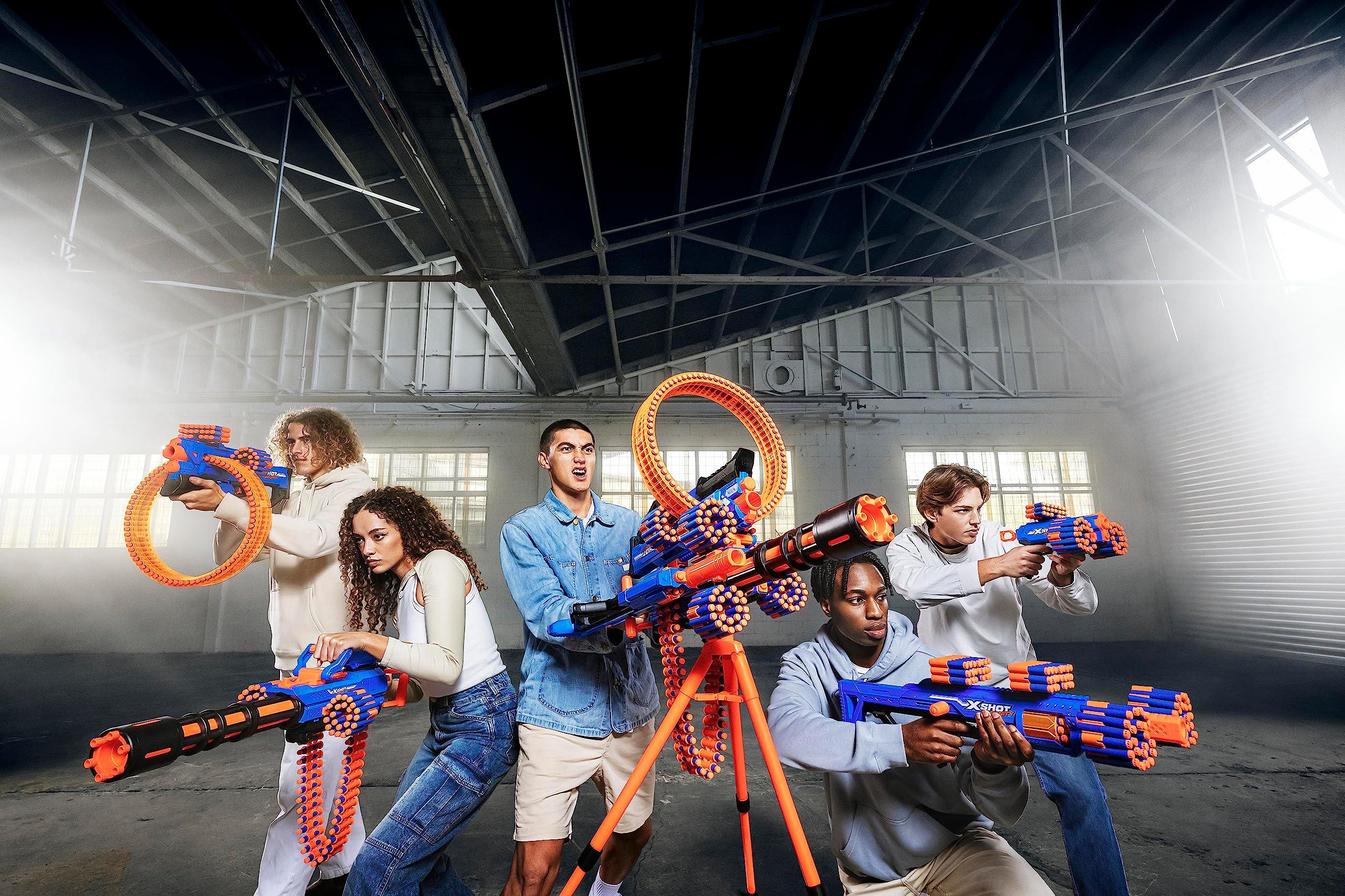 X-Shot Insanity Motorized Rage Fire by ZURU 72 Darts, Air Pocket Technology Darts, Dart Storage, Blasting Power, Auto Feeding Belt, Tripod & Scope, Outdoor Toy for Boys, Girls, Teens, Adults - Image 7