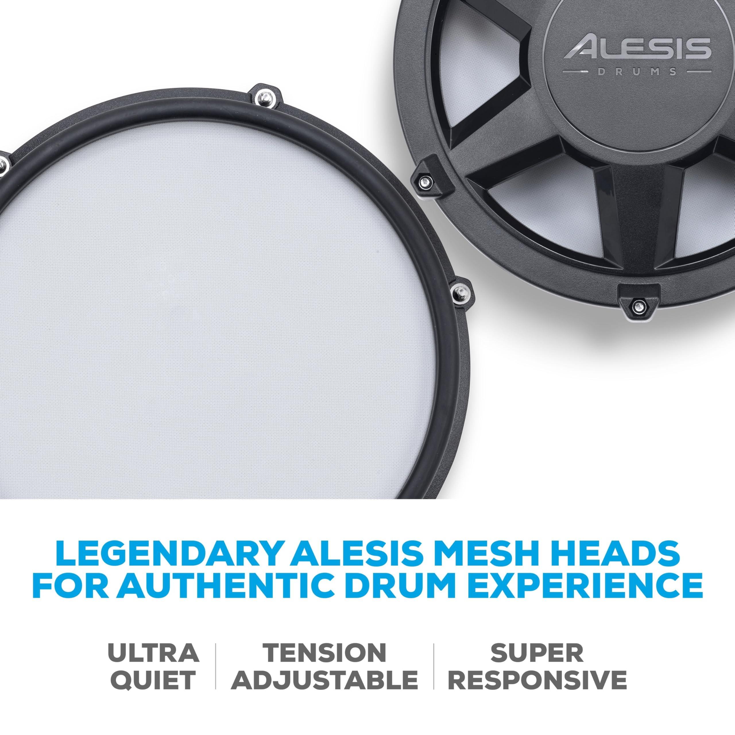 Alesis Nitro Max Kit Electric Drum Set with Quiet Mesh Pads, 10" Dual Zone Snare, Bluetooth, 440+ Authentic Sounds, Drumeo, USB MIDI, Kick Pedal - Image 8