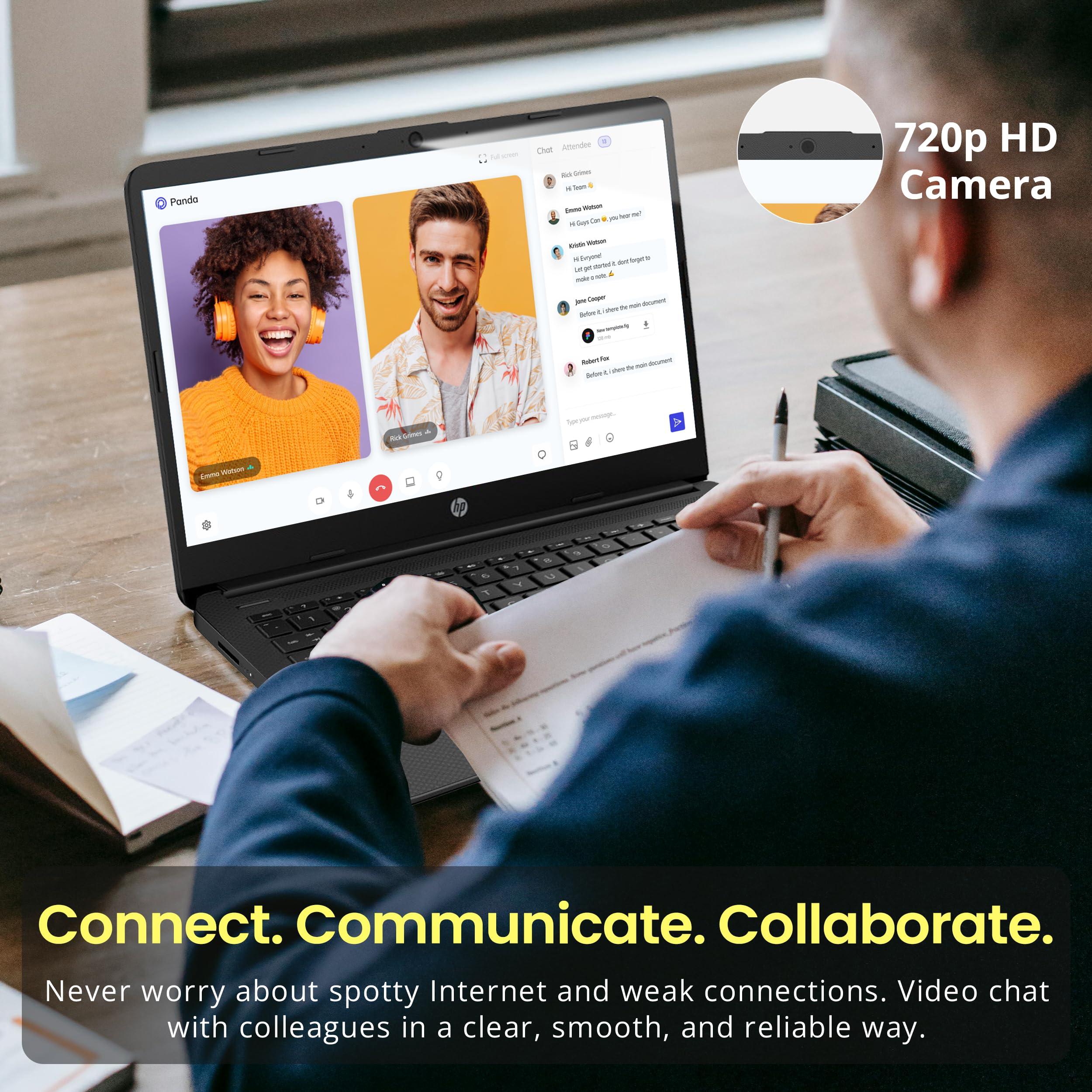 HP Flagship 14" HD Laptop with 1 Year Office 365 | 16GB RAM | 1.28TB Storage(128GB EMMC & 160GB Docking Station Set & 1TB Cloud Storage) | Intel 4-Core Processor | Webcam | Wi-Fi | Windows 11 | Black - Image 6