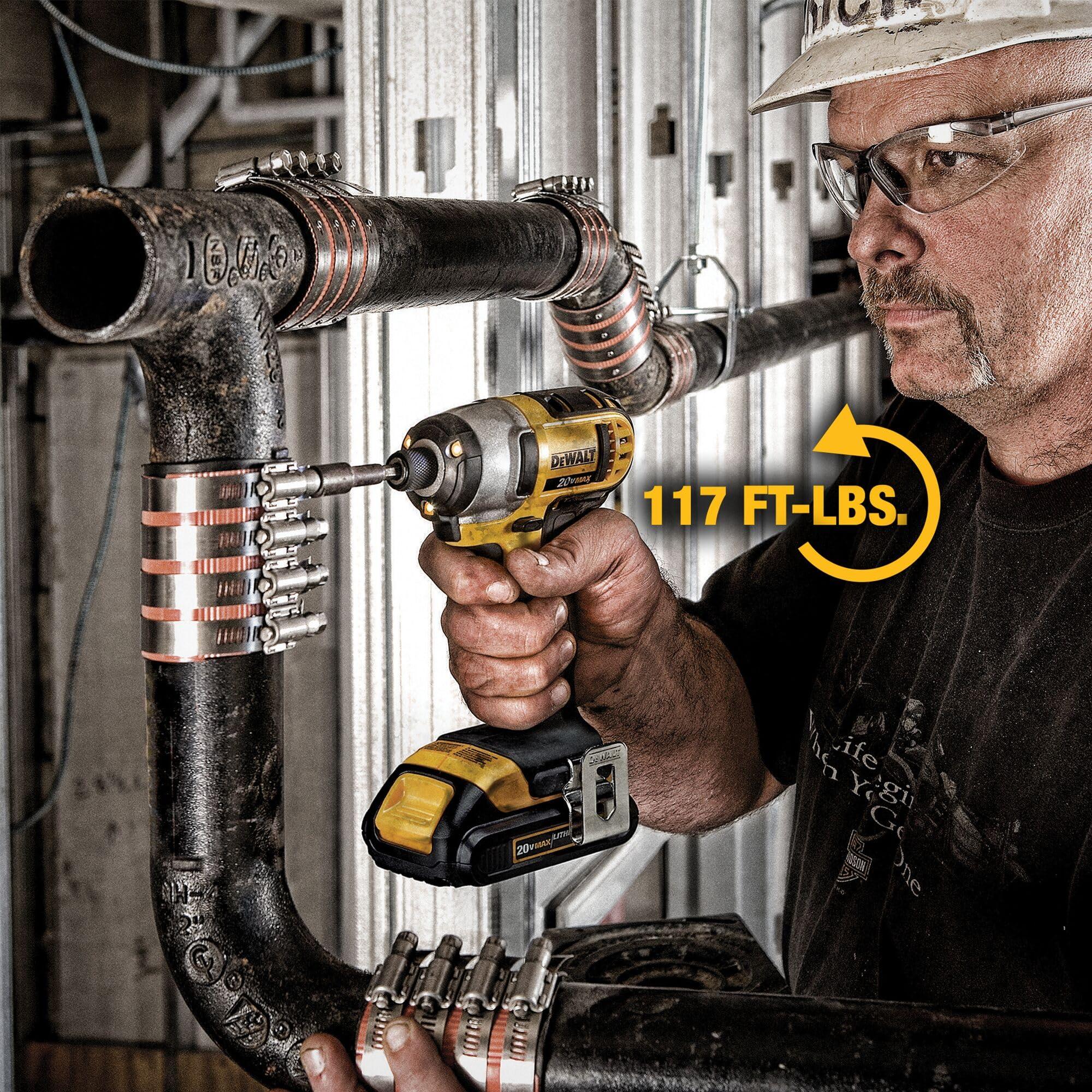 DEWALT 20V MAX Cordless Drill and Impact Driver, Power Tool Combo Kit with 2 Batteries and Charger (DCK240C2) - Image 8