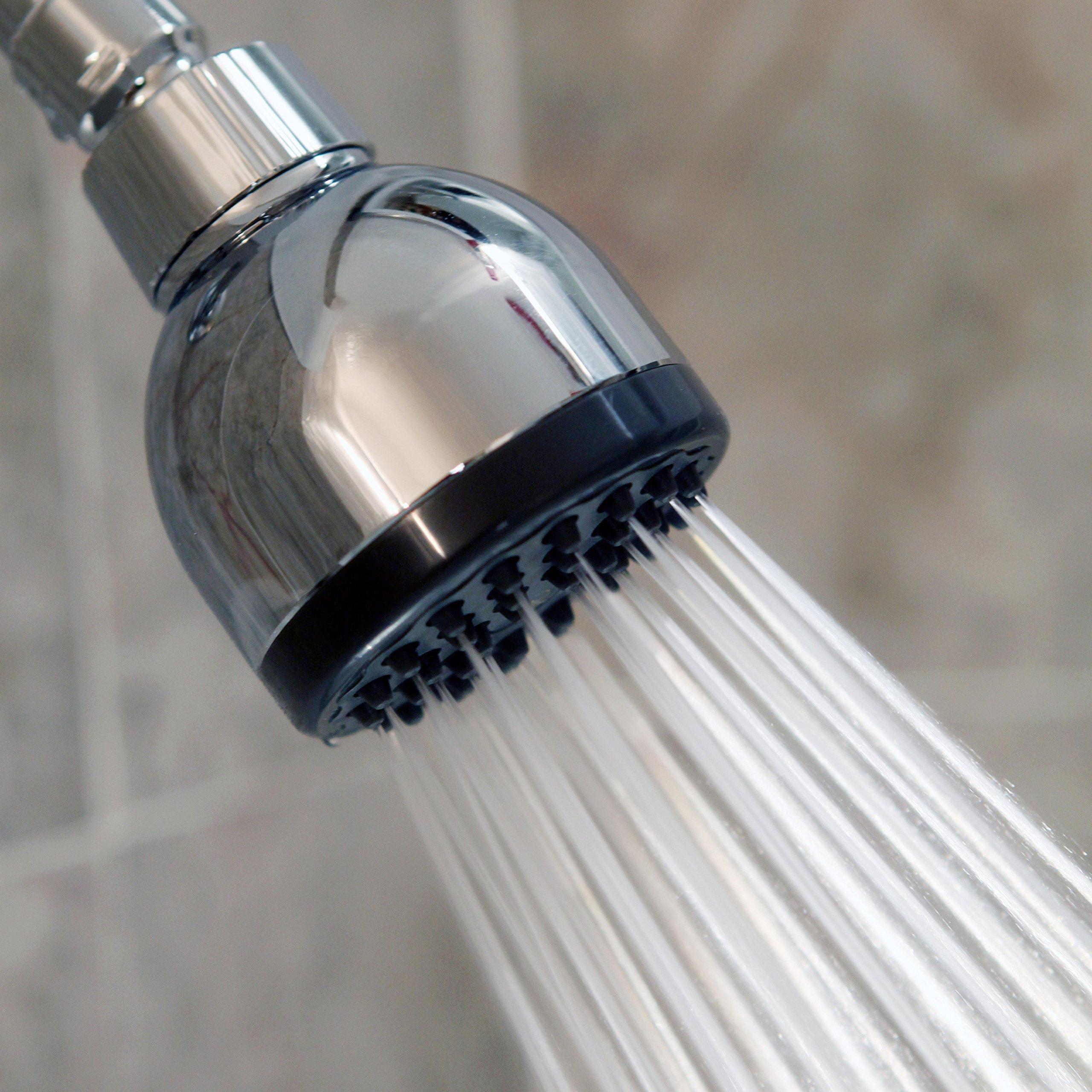 Aqua Elegante 3 Inch High Pressure Shower Head - Best Pressure Boosting, Wall Mount, Bathroom Showerhead For Low Flow Showers, 2.5 GPM - Chrome - Image 6