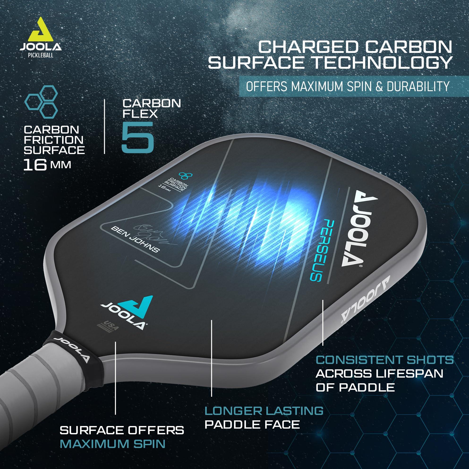 JOOLA Professional Pickleball Paddles – Charged Surface Technology for Power & Feel – Select Perseus or Hyperion Shape – Fully Encased Carbon Fiber – USAP Approved – Well Balanced w/Pop & Control - Image 5