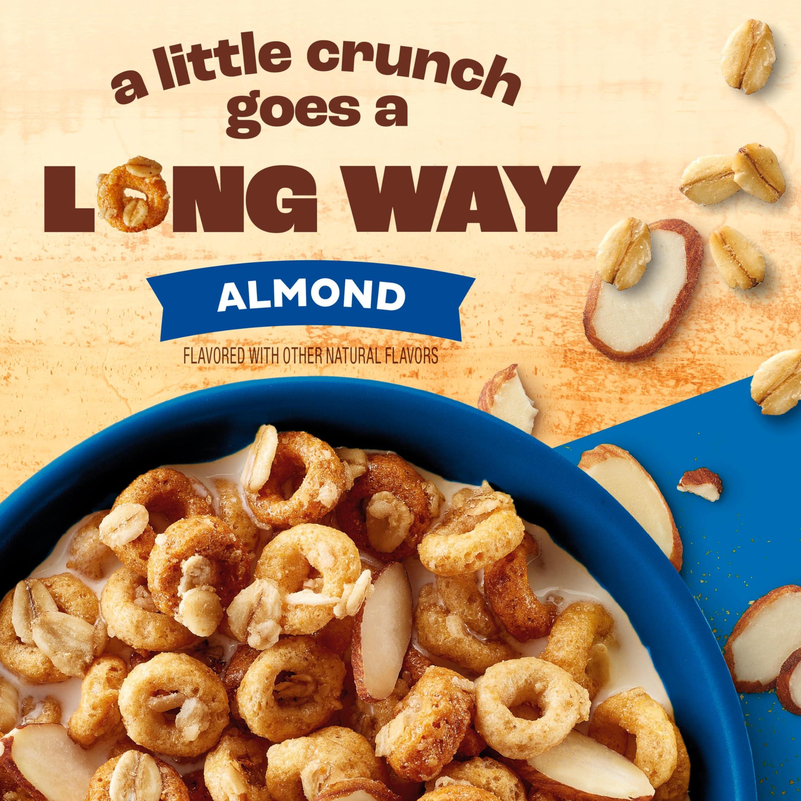 Cheerios Oat Crunch Almond Breakfast Cereal, Made with Whole Grain, Large Size, 18.2 oz - Image 3