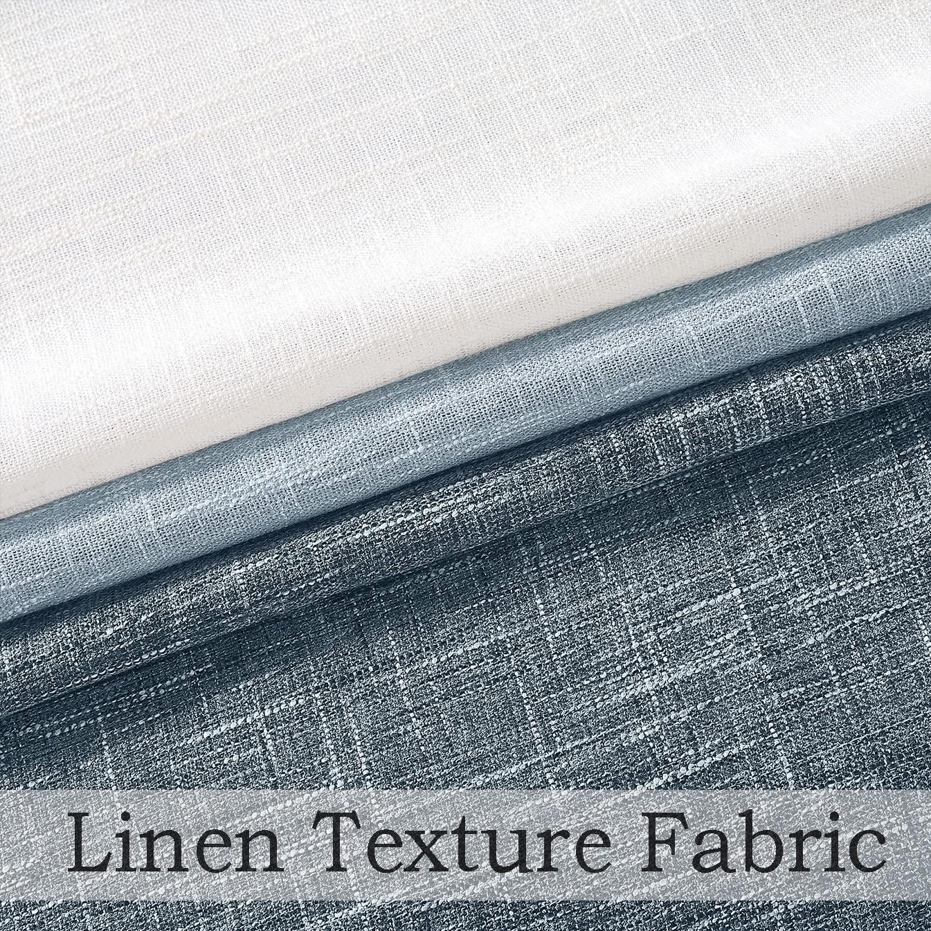 Central Park Ombre Window Curtain Panel Linen Gradient Print on Rayon Blend Fabric Drapery Treatments for Living Room/Bedroom, Cream White to Indigo Blue, 40" x 84", Set of 2 - Image 6