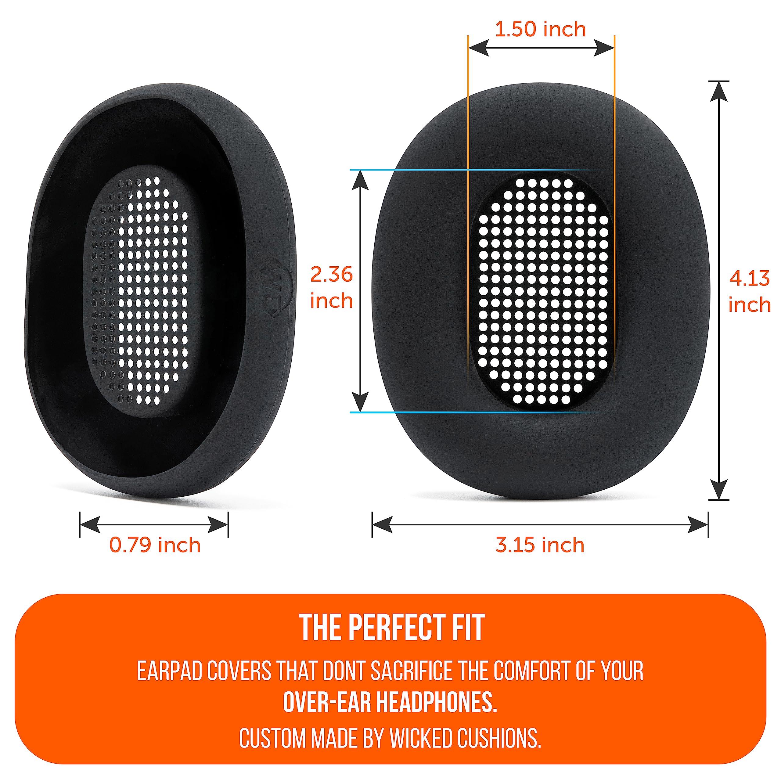 WC SweatZ XM5 - Patented Earpad Sweat Covers for Sony WH1000XM5 by Wicked Cushions | Full 360 Earpad Protection | Sweatproof & Easily Washable | Black - Image 5