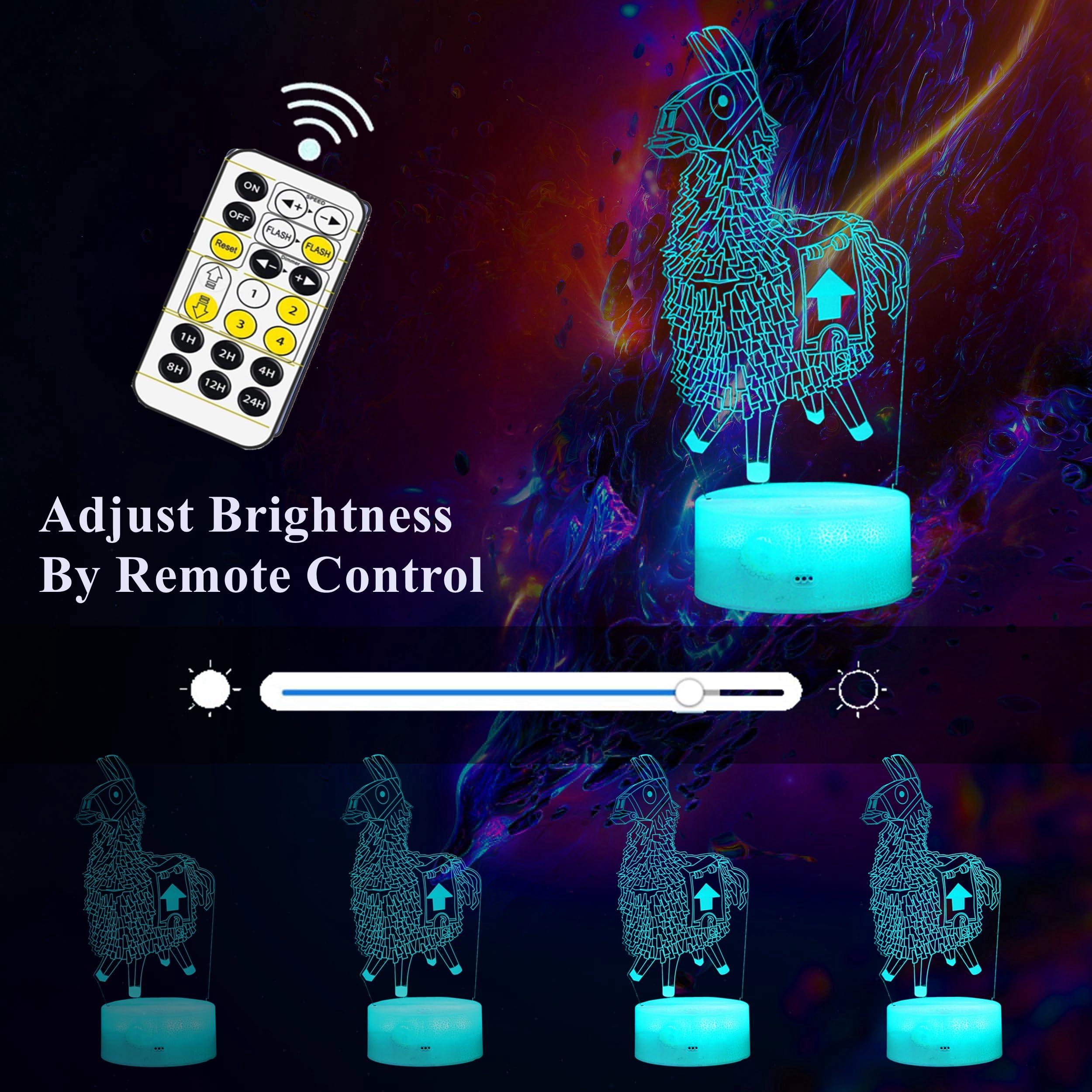 Gaming Stuff Gamer Gifts, 3D Night Light (4 Patterns 7 Colors) with Remote & Smart Touch, Game Room Decor Best Gamer Gift for Boy Men Girl - Image 4
