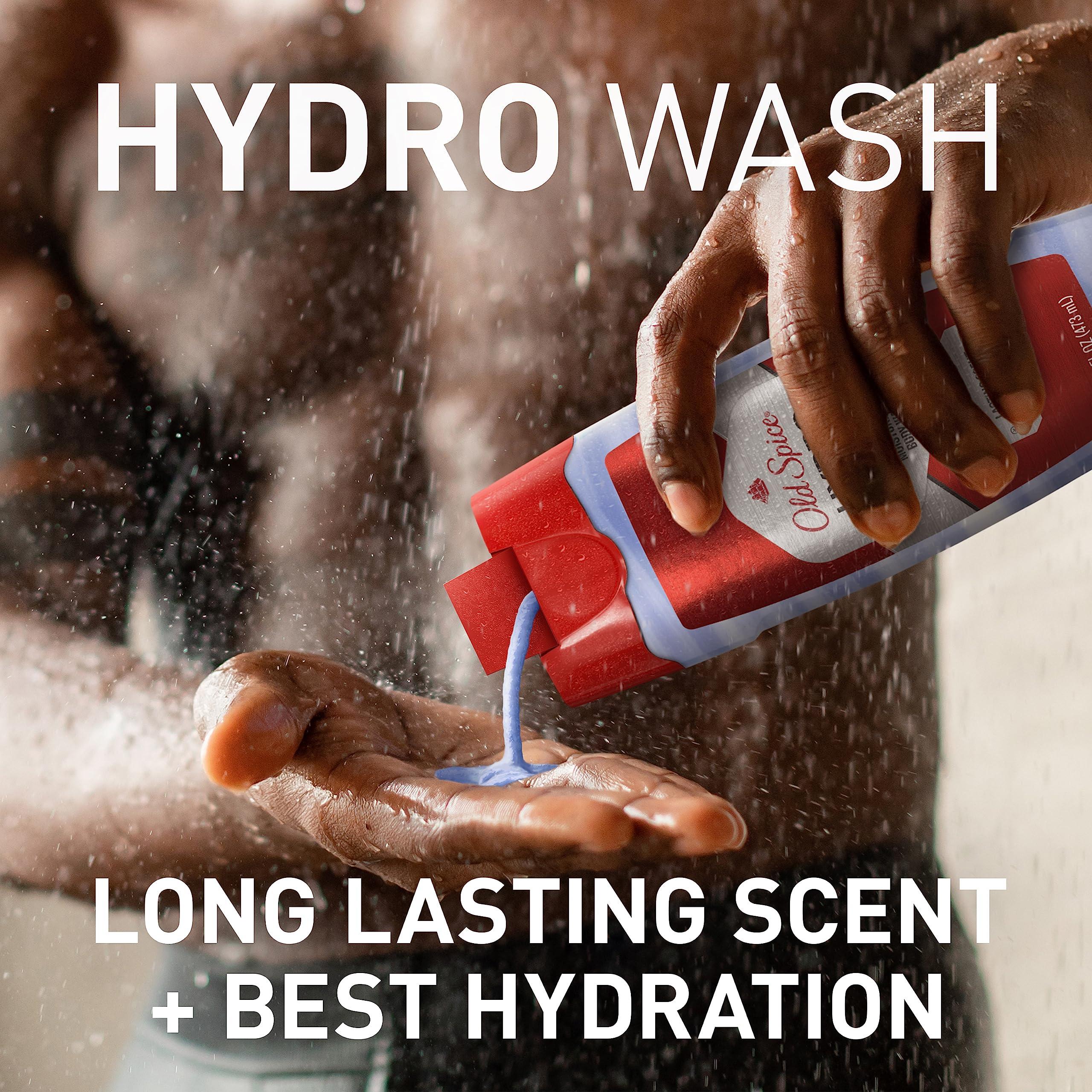 Old Spice Moisturizing Body Wash for Men, Hydro Wash, 2-in-1 Long Lasting Scent & Deep Hydration, 24/7 Shower Fresh, Smoother Swagger Scent, 16 oz (Pack of 4) - Image 3