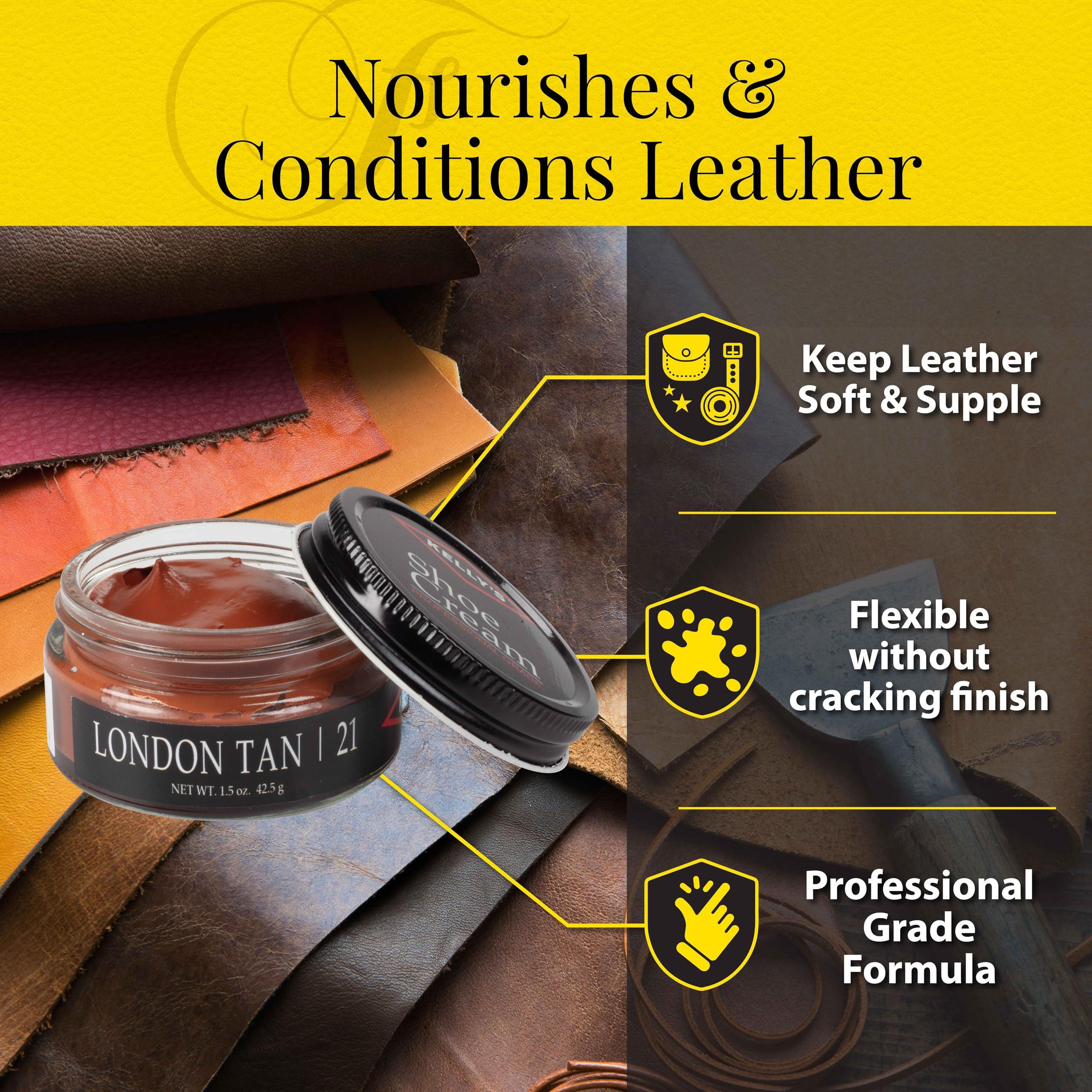 Kelly's London Tan Shoe Polish 1.5 oz - Professional Leather Shoe Cream - Image 5