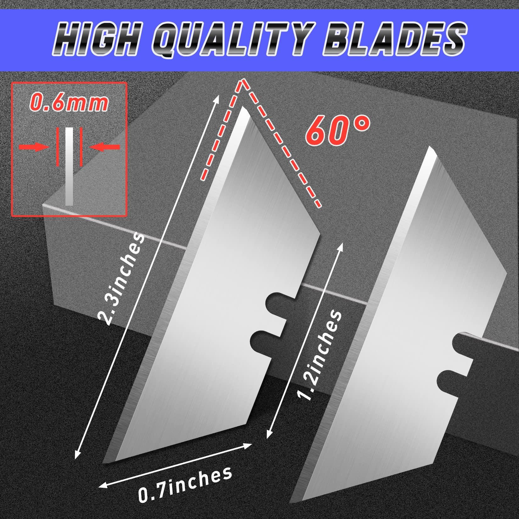 JETMORE 4 Pack Folding Utility Knife with Extra 10Pcs Blades, Box Cutters for Home, Office, Warehouse, Durable Razor Knife, Box Knife, Box Opener, Small Box Cutter with Clip, Navajas de Trabajo - Image 6