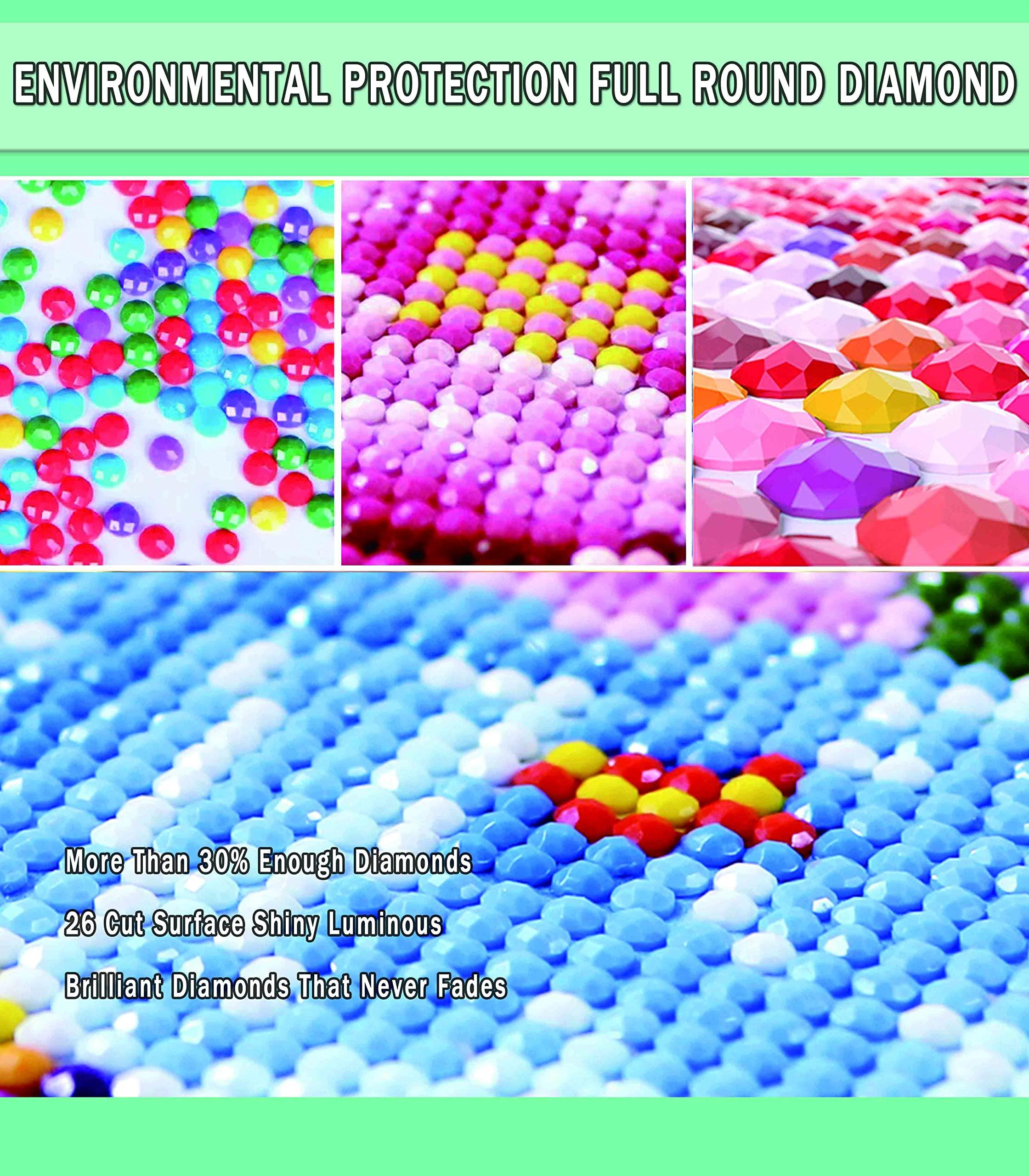 Clendo Christ Diamond Painting Kits for Adults, 5D DIY Full Drill Diamond Dots Paintings with Diamonds Gem Art and Crafts for Adults Home Wall Decor, Crucifix 12x16in - Image 4