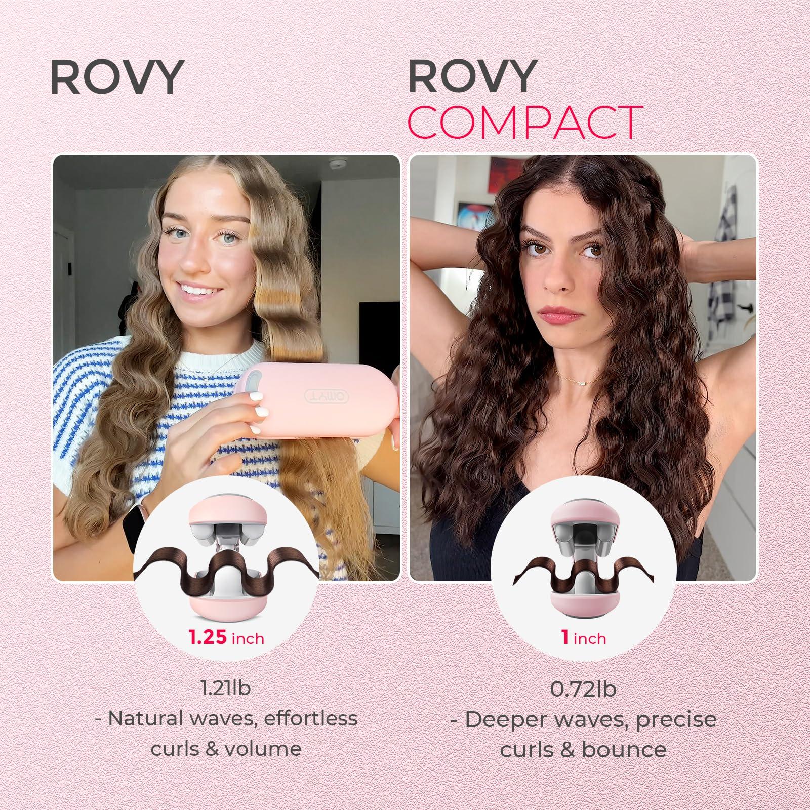 TYMO ROVY 3 Barrel Curling Iron Hair Crimper Waver, Curling Wand, Deep Waver, Hair Curler Tool, 1 Inch, Ionic, Ceramic, Dual Voltage, Women, Beach Waves, Anti-Scald, Easy to Use, Pink - Image 3