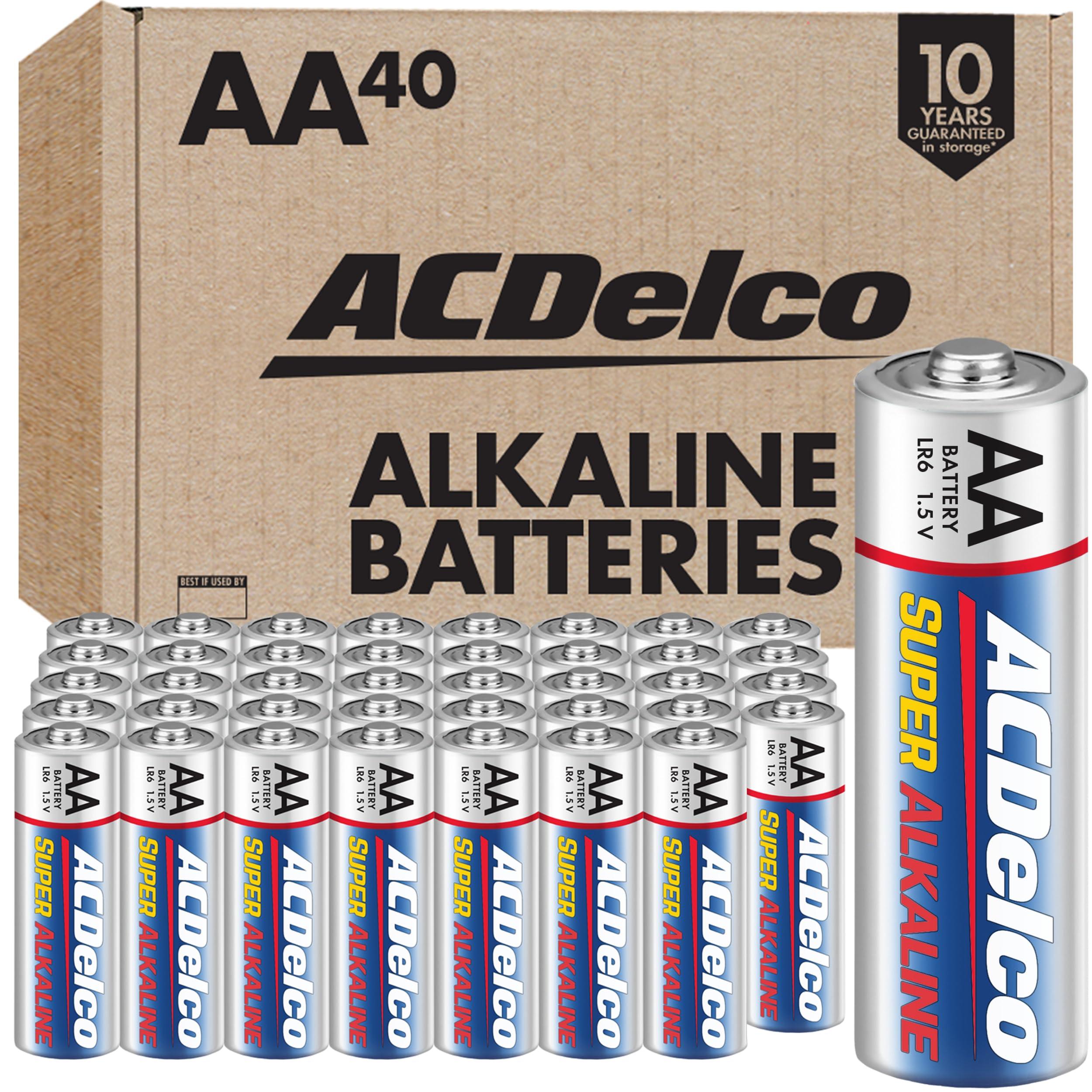ACDelco 40-Count Double AA Batteries, Maximum Power Super Alkaline Battery for Home and Office, 10-Year Shelf Life, Reclosable Packaging - Image 1