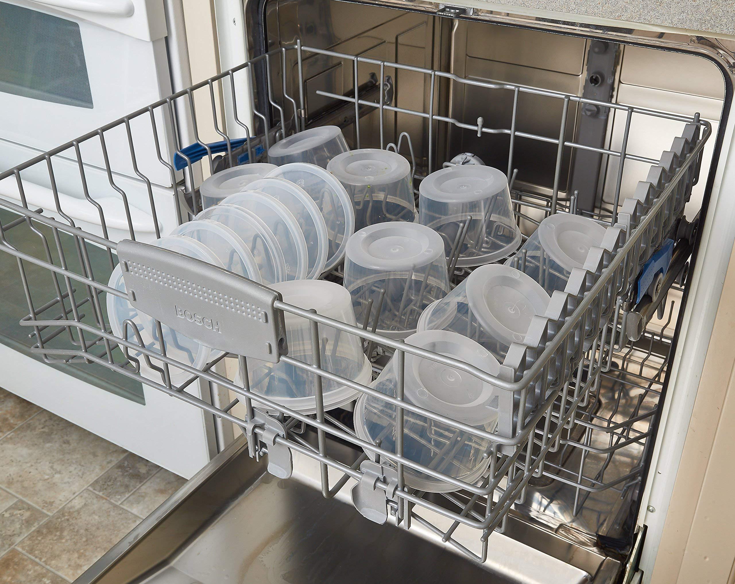 DuraHome Food Storage Containers with Lids 8oz, 16oz, 32oz Freezer Deli Cups Combo Pack, 44 Sets BPA-Free Leakproof Round Clear Takeout Container Meal Prep Microwavable, Airtight Lids (Mixed Sizes) - Image 5