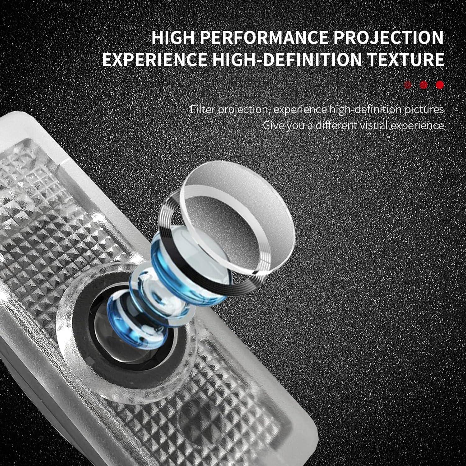 2-Pack Car LED Logo Projector AMG Puddle Door Lights for Mercedes-Benz CLA CLS C-Class E-Class Coupe 2011-2018, No Fade 4K-HD Auto Courtesy Welcome Lights - Image 6