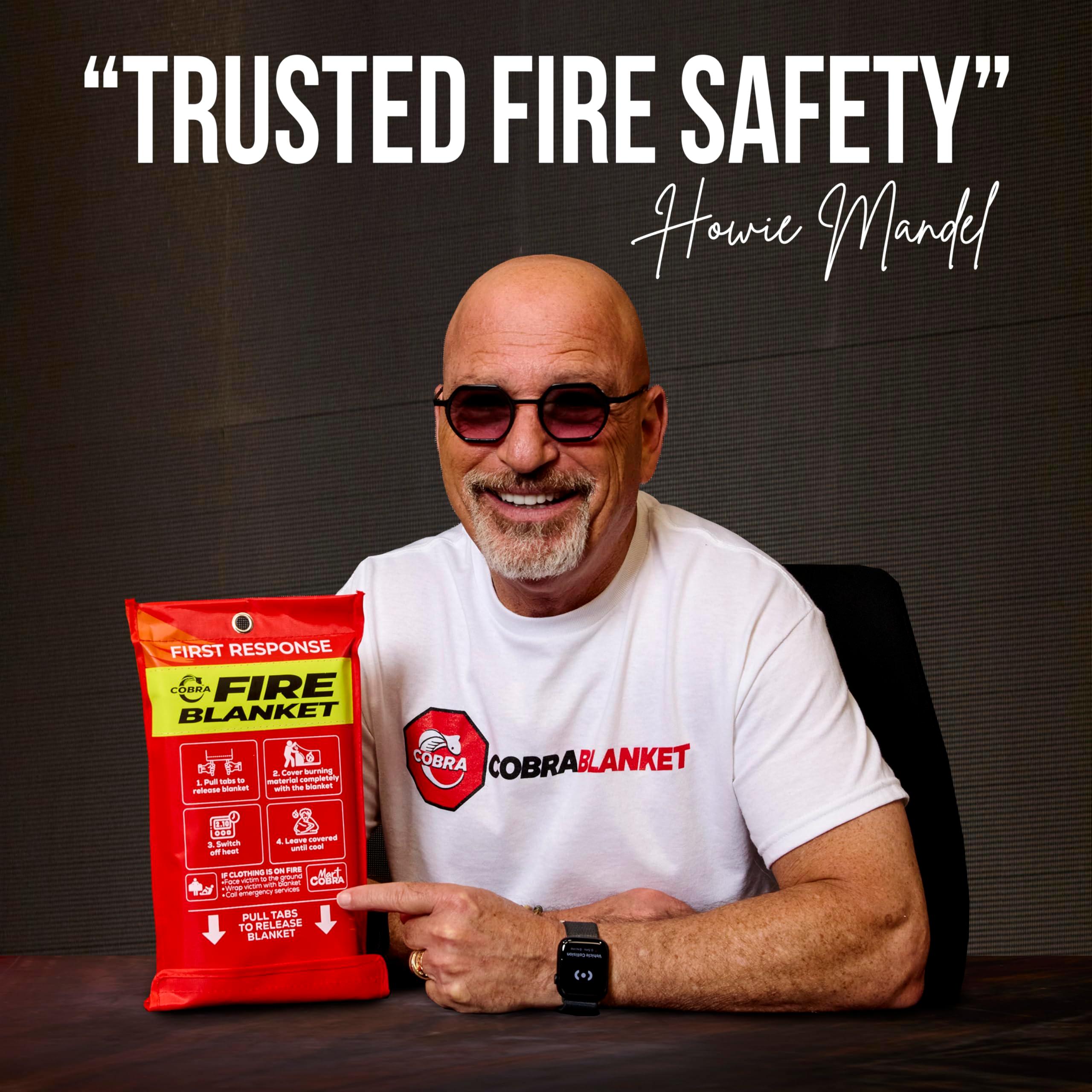 Mart Cobra Fire Blanket 2-Pack – Emergency Fire Suppression for Home & Kitchen – 40"x40" Fireproof Fiberglass Safety Blankets – Heat Resistant & Easy to Use – Smothers Grease & Electrical Fires - Image 2