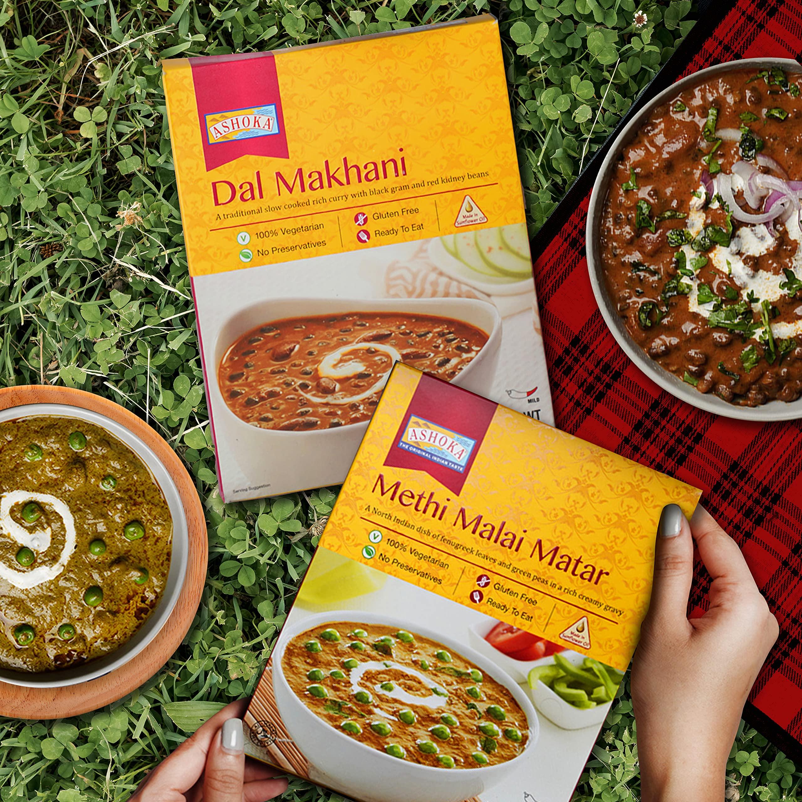 Ashoka Microwaveable Entrees 1932, Vegetarian Sampler Kit, Heat & Serve Meal Pack, Kosher Certified Variety Pack, Authentic Indian Cuisine, Instant Meals, Gluten-Free with No Preservatives, Pack of 10 - Image 9