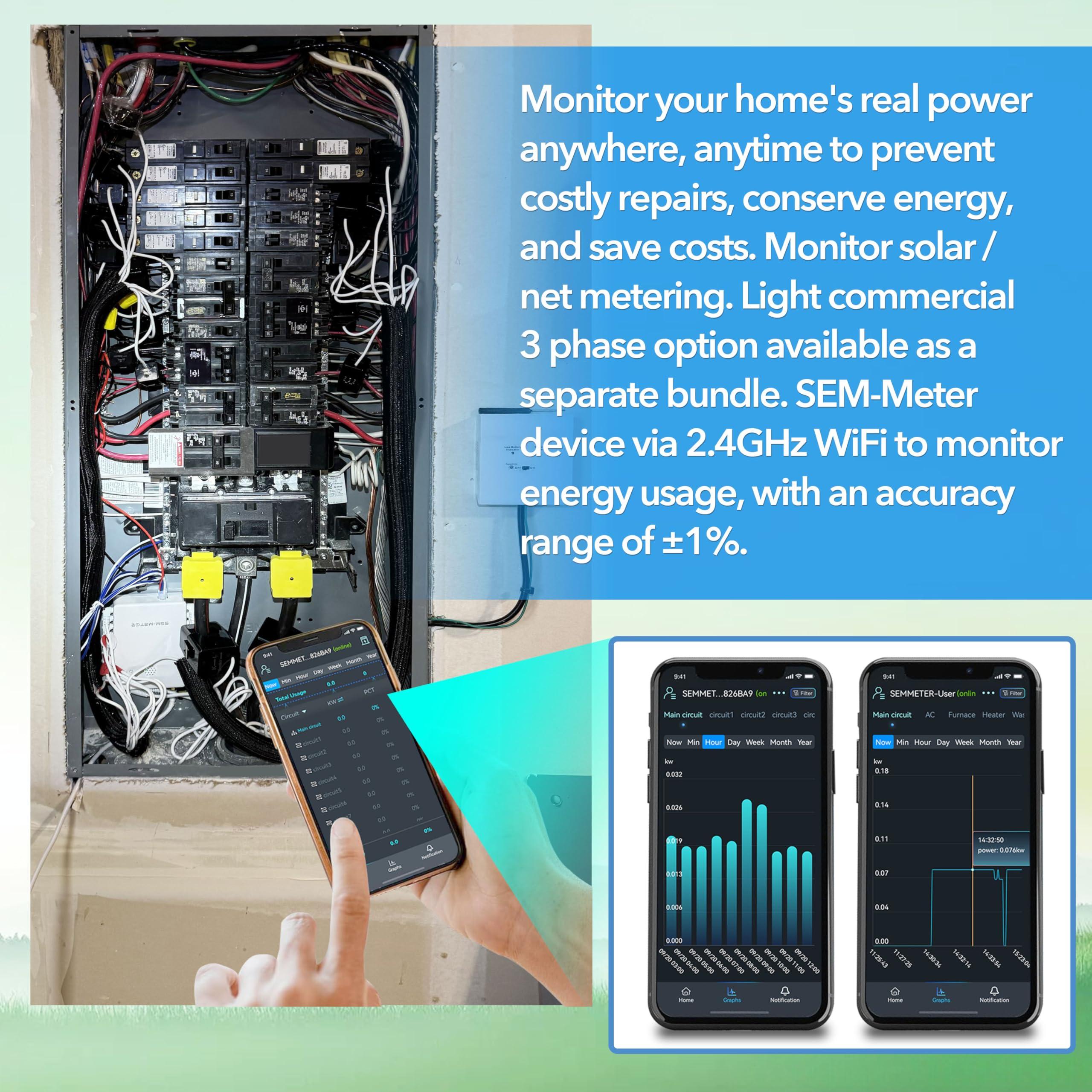 Smart Home Energy Monitor with 16 50A Circuit Level Sensors, Measure Power Usage in Real-Time, History with App (16 50A Circuit Level Sensors) - Compatible with Home Assistant - Image 5
