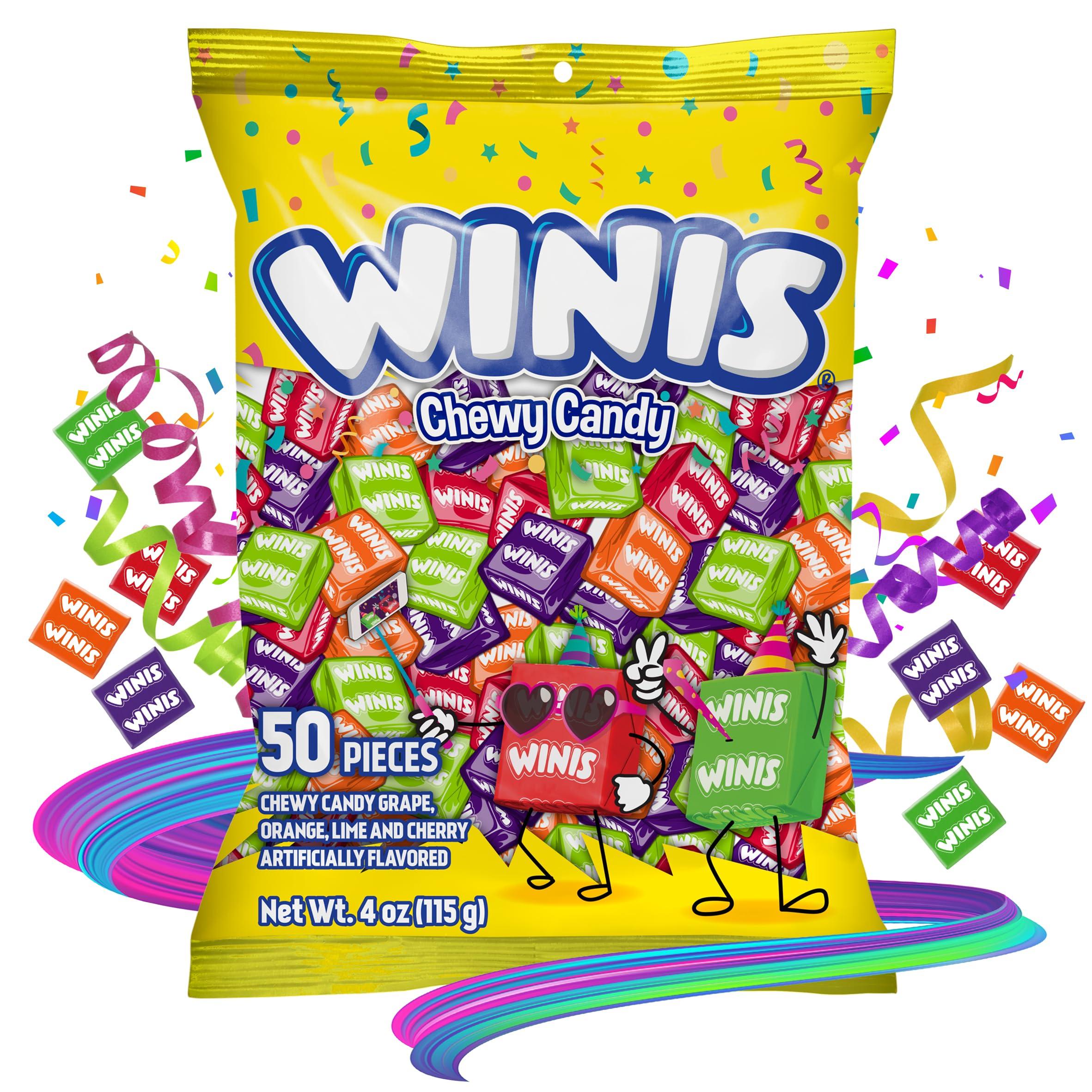 Chewy Candy Winis Original Variety Bag – Taffy Candy 50 individually wrapped pieces- Size 4 Oz Bag Assorted Easter Candy Mix - Image 3