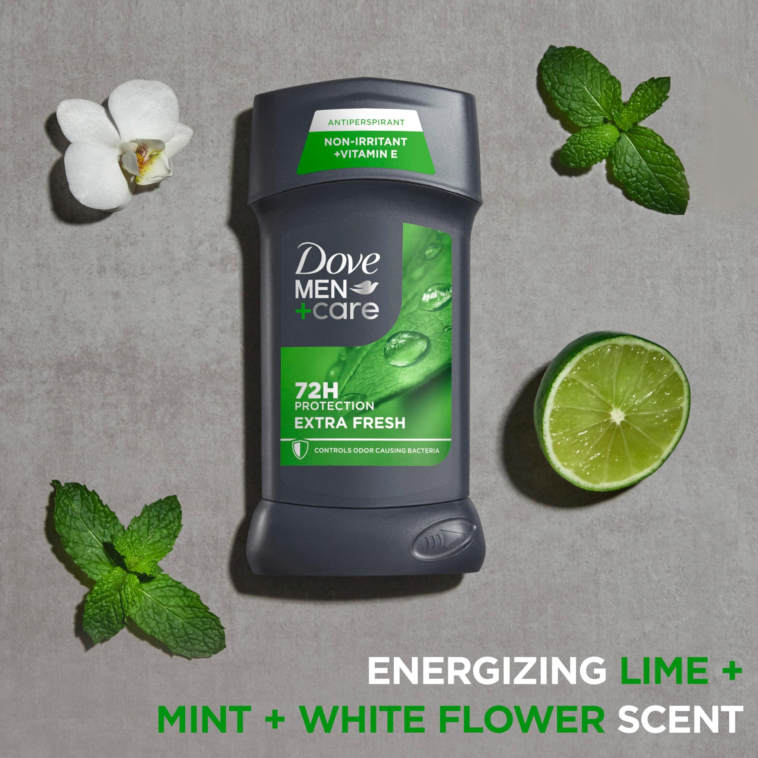 Dove Men+Care Extra Fresh Men's Antiperspirant Deodorant Stick Extra Fresh Twin pack With 72-hour sweat & odor protection with 1/4 Moisturizing Cream & Long-lasting Citrus Scent 2.7 oz - Image 4