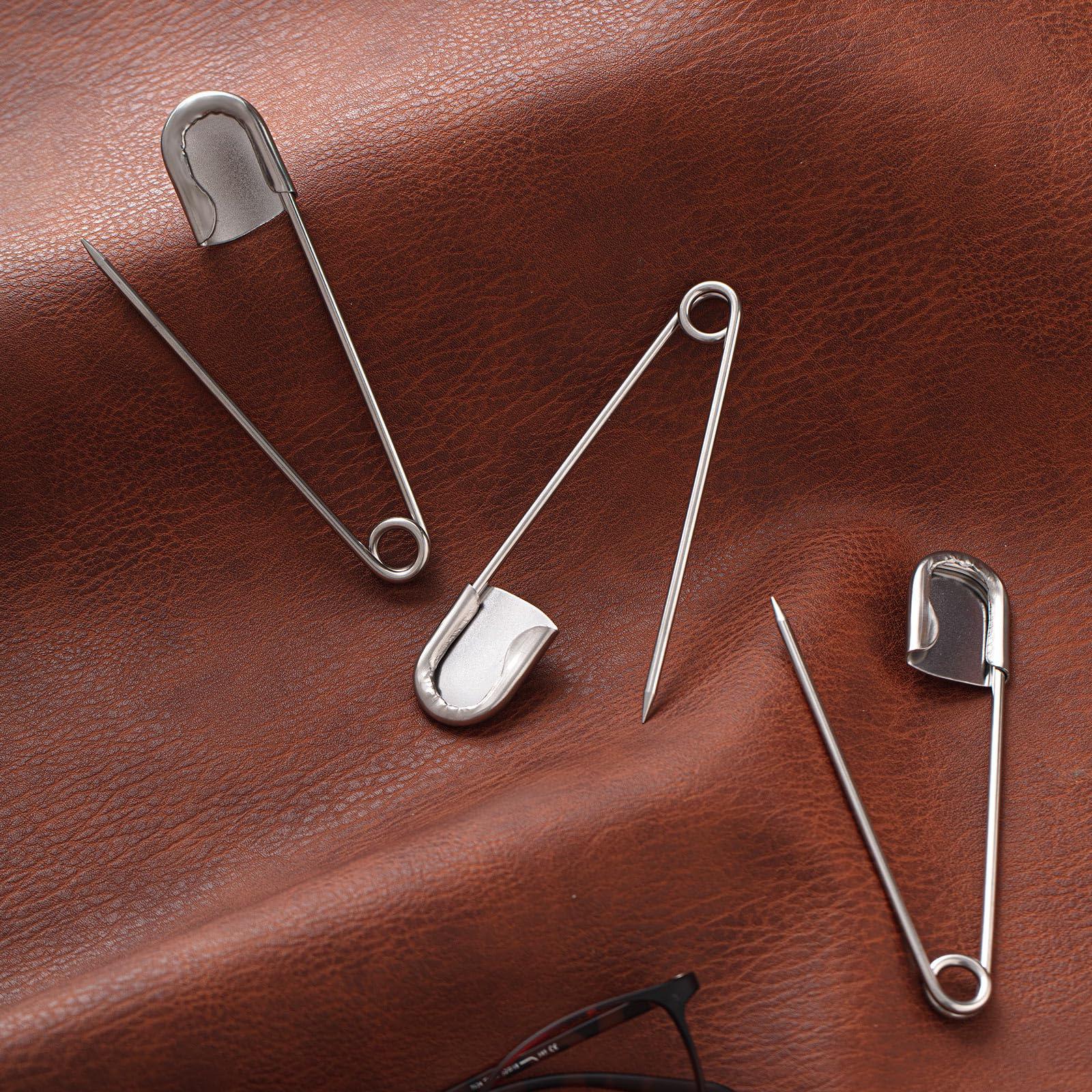 Juexica 10 Pcs 5 Inch Jumbo Stainless Steel Safety Pins Large Heavy Duty Huge Strong Laundry Pins for Upholstery Sewing Quilting Key Rings Craft Outdoor (Silver) - Image 7