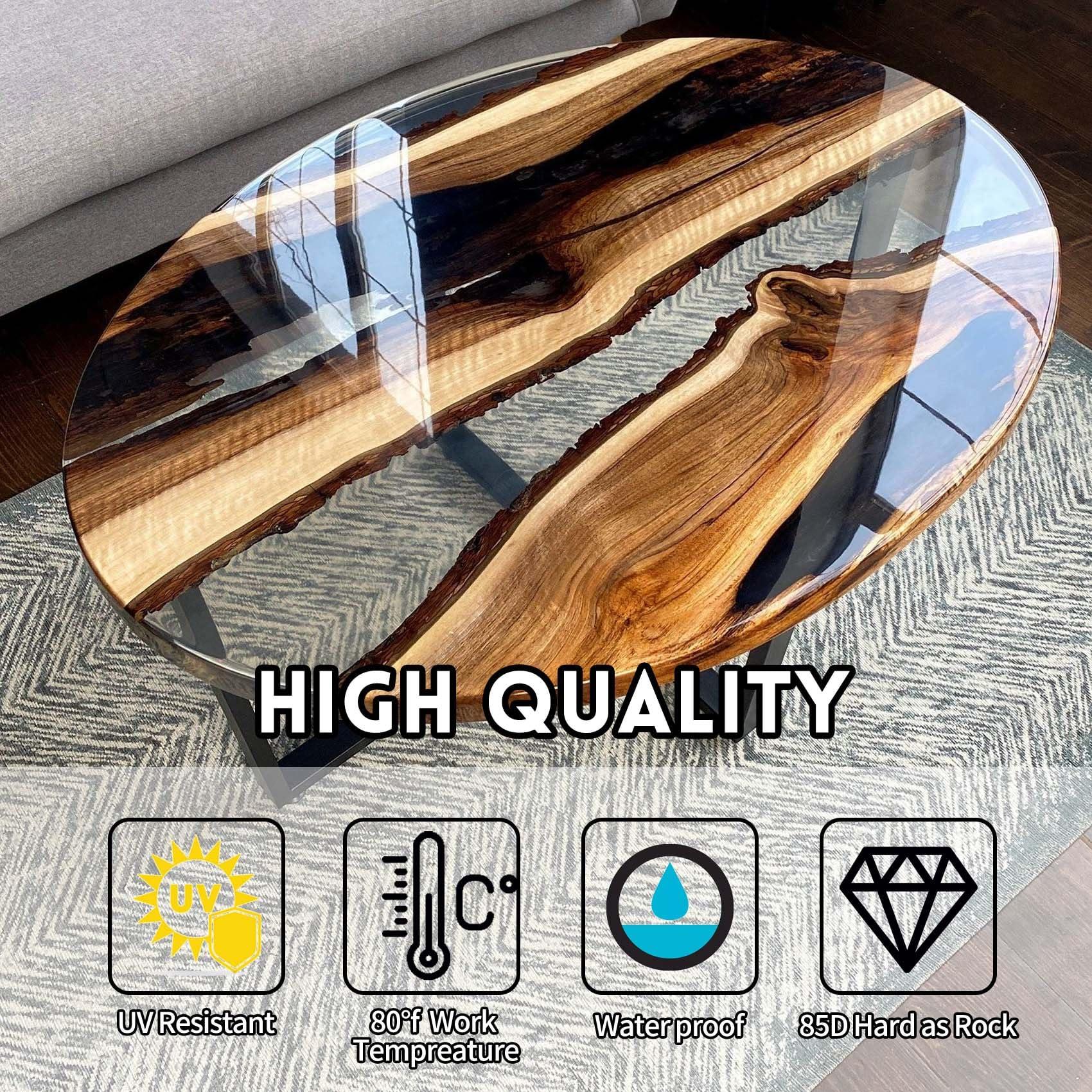 Deep Pour Epoxy Resin, 1.5 Gallon 2-4" Pour Depths Epoxy Resin Kit Crystal Clear High-Gloss No Bubble Self Leveling for DIY Molds Wood River Table Flower Preservation Top Mold Crafts Mix 2:1 Ratio - Image 2