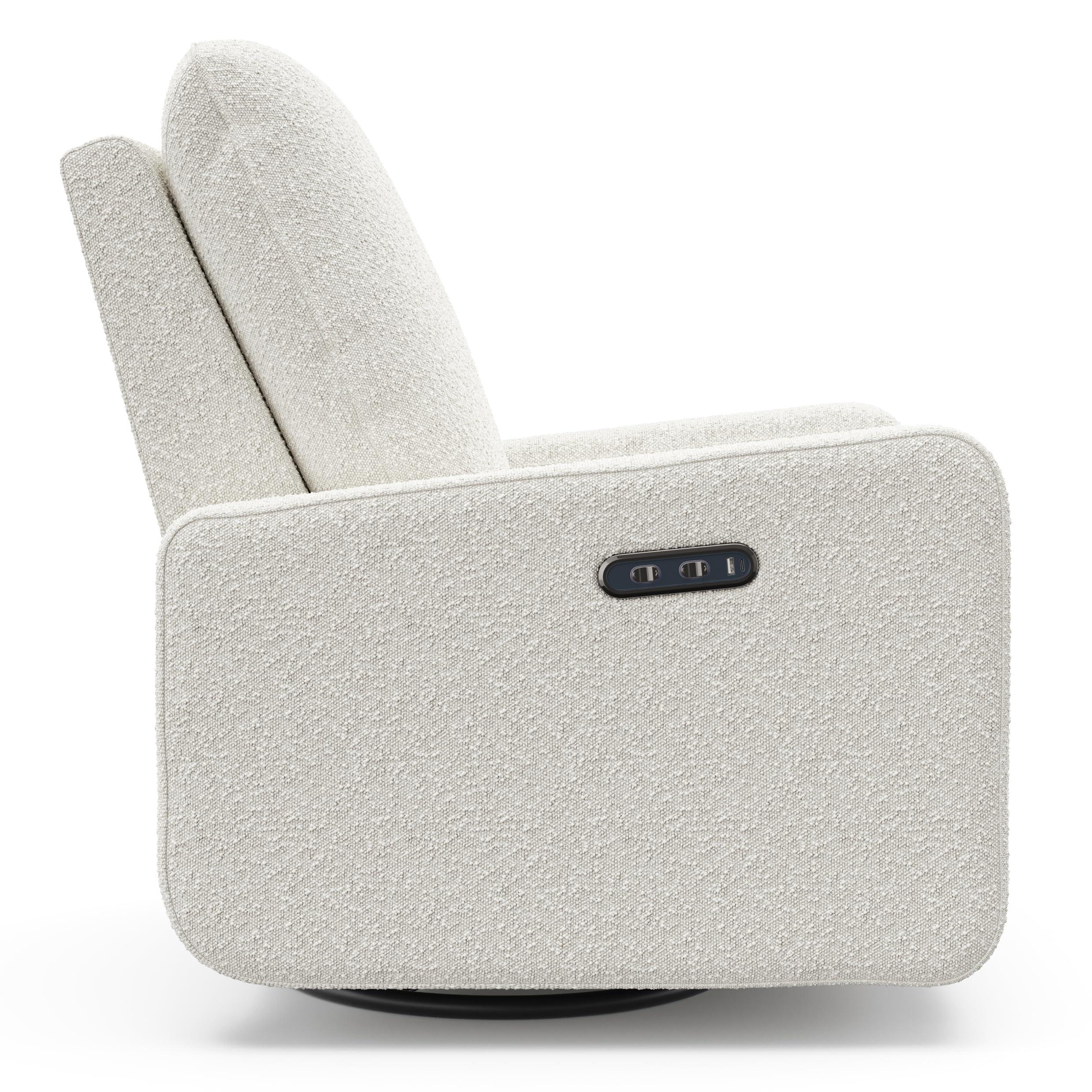 Graco Teddi Power Recliner Swivel Glider (Ivory Boucle) – Electronic Power Recline, USB-A & USB-C Charger, Premium Cushioning & Comfort - Image 8