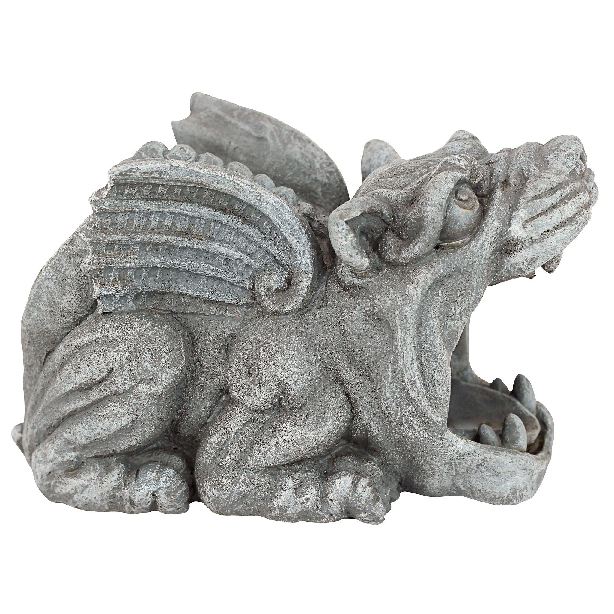 Design Toscano Roland the Gothic Gargoyle Gutter Guardian Rain Downspout Extension Outdoor Statue, 10 Inch Long, Cast Stone Resin, Grey Stone Finish - Image 8