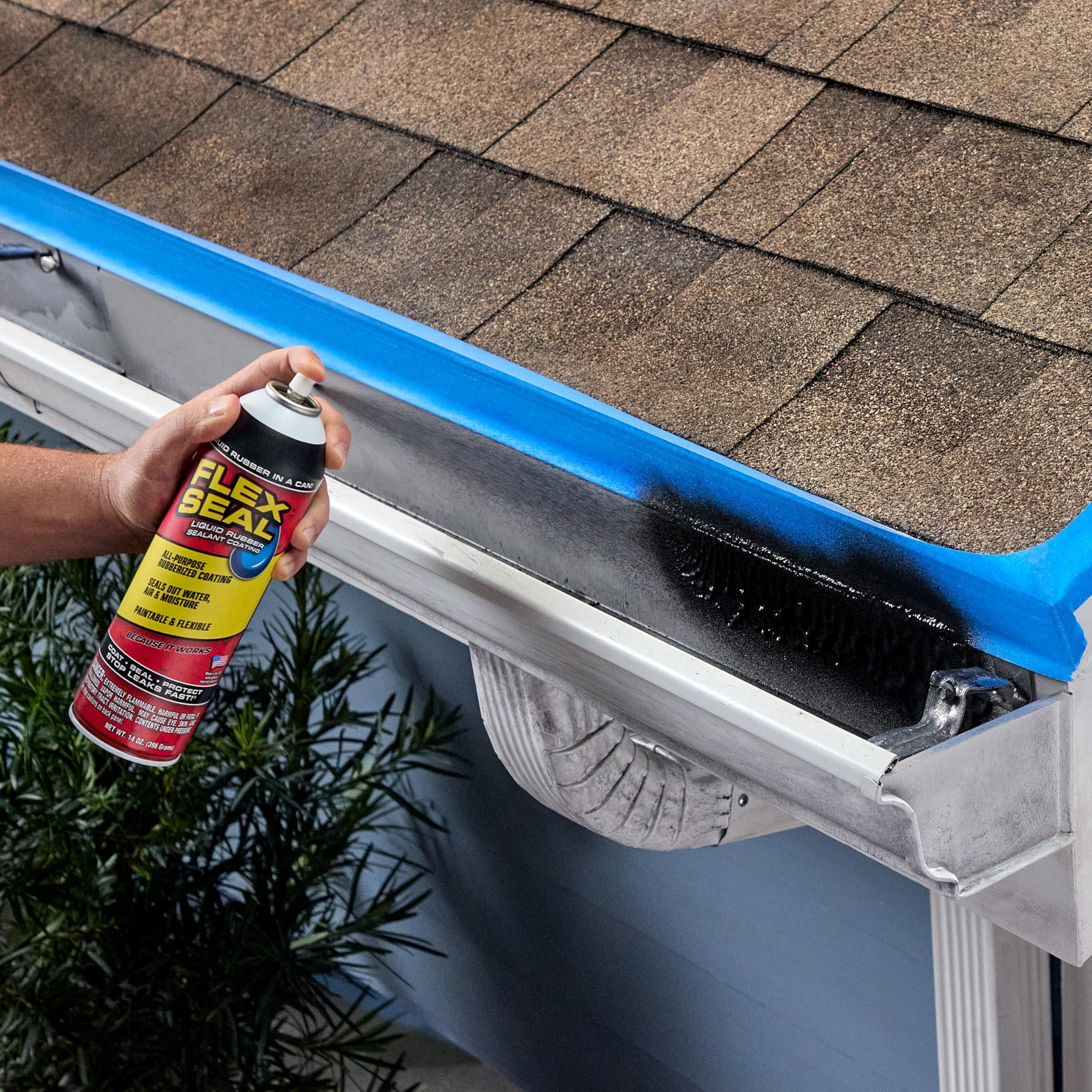 Flex Seal, 14 oz, 2-Pack, Clear, Stop Leaks Instantly, Transparent Waterproof Rubber Spray On Sealant Coating, Perfect for Gutters, Wood, RV, Campers, Roof Repair, Skylights, Windows, and More - Image 4