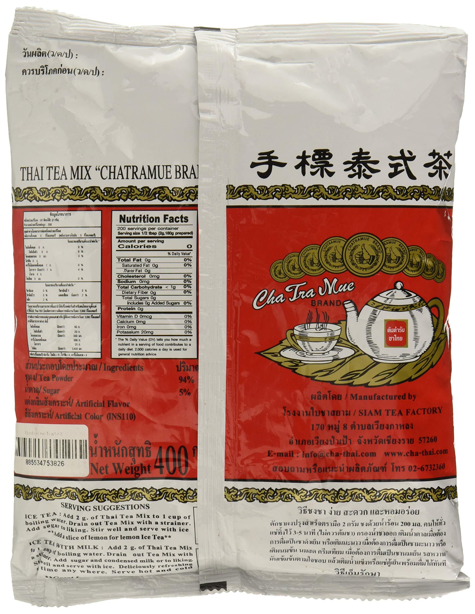 Number-One ChaTraMue Original Thai Iced Tea Mix 400g Bag, Pack of 1 - Image 2