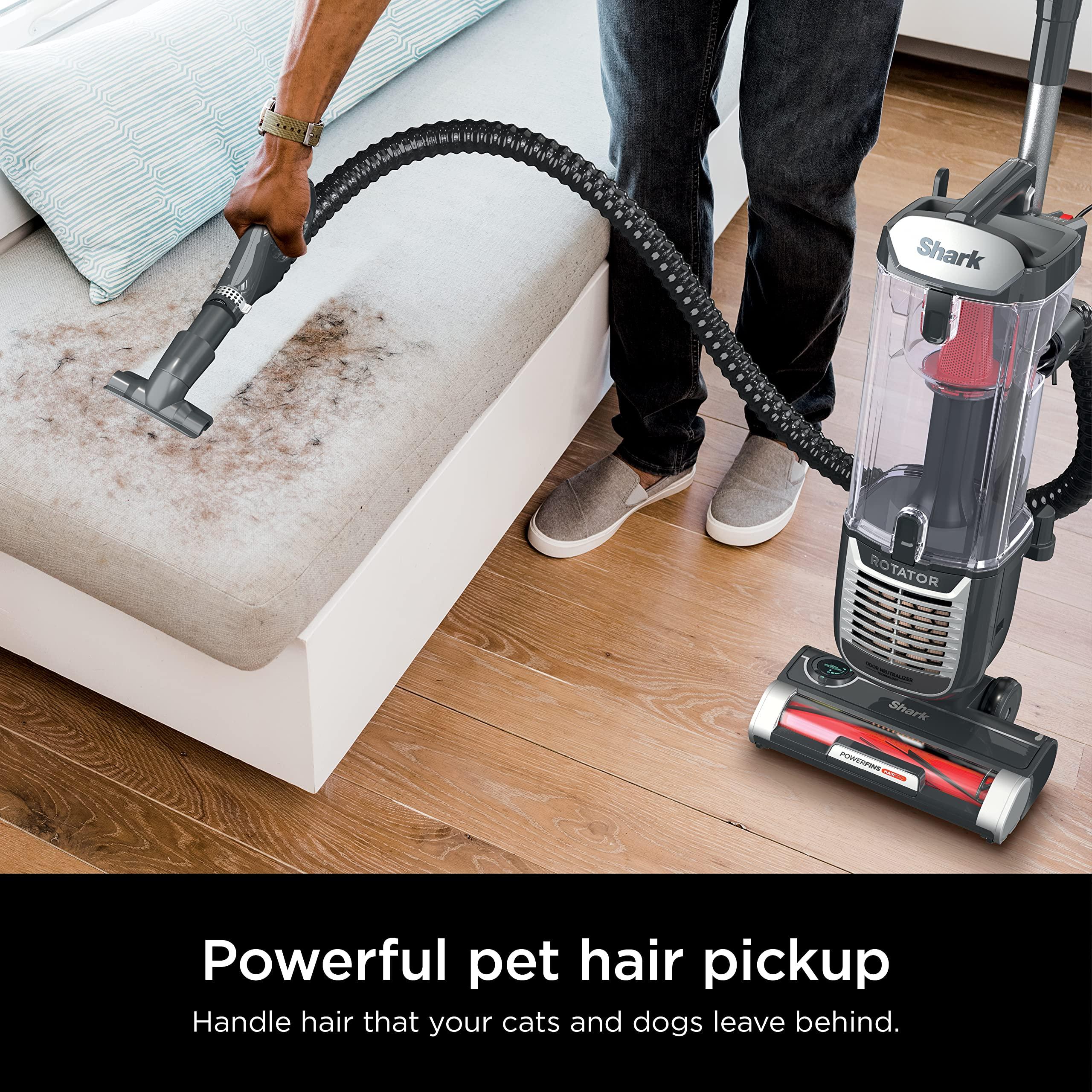 Shark ZU102 Rotator Pet Upright Vacuum with PowerFins HairPro & Odor Neutralizer Technology, Charcoal, 2.9 L Dust Cup - Image 4